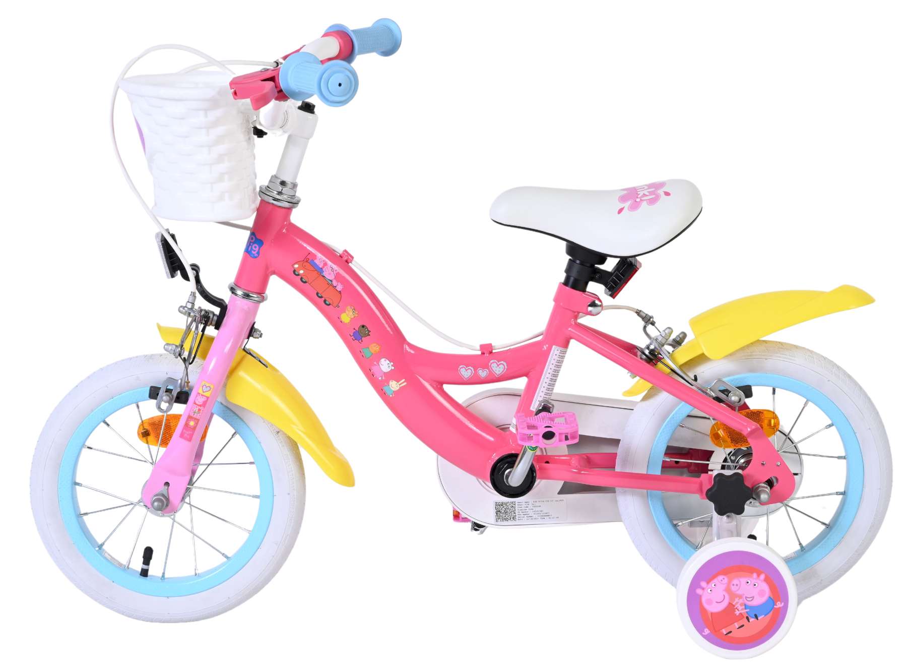 volare-peppa-pig-12-zoll-kinderfahrrad-rosa-m-dchen-2-bremsen image 7