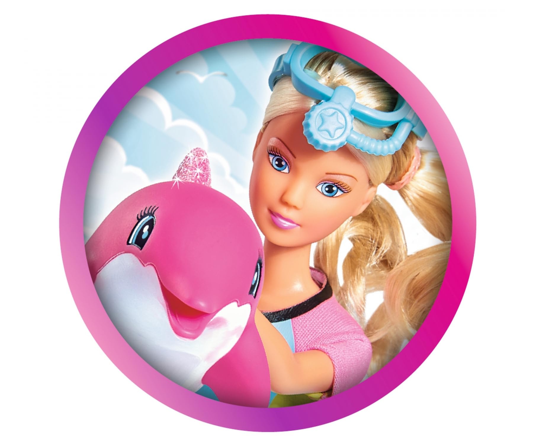 simba-steffi-love-dolphin-fun-puppe-mit-delfin-29-cm image 2