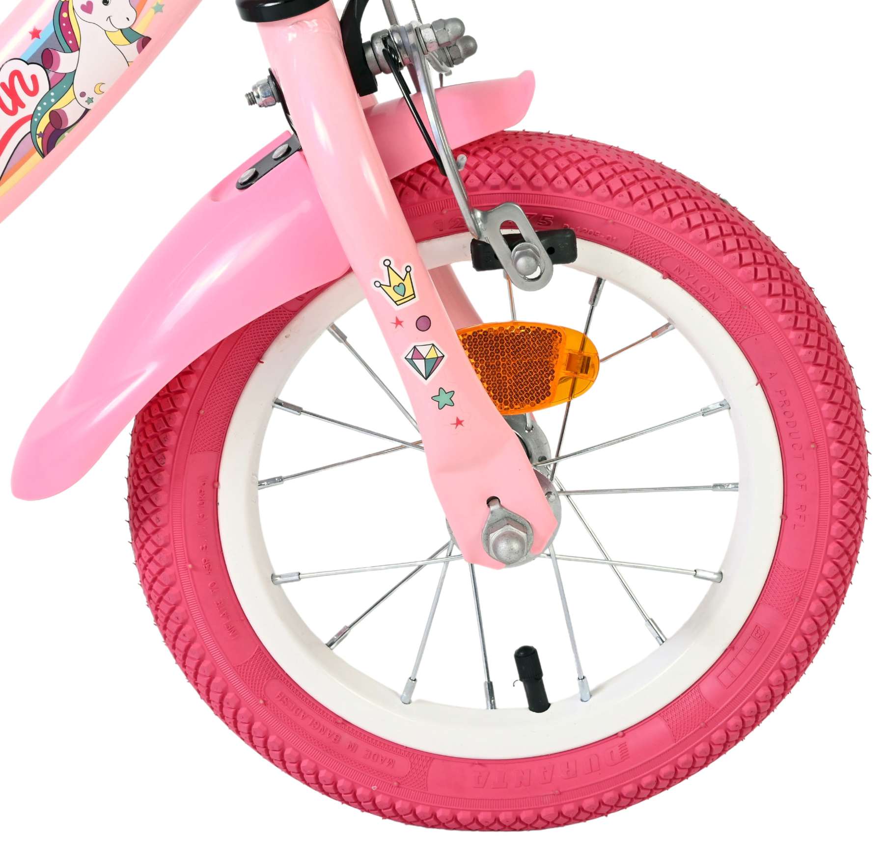 volare-unicorn-12-zoll-kinderfahrrad-rosa-korb-sitz image 3