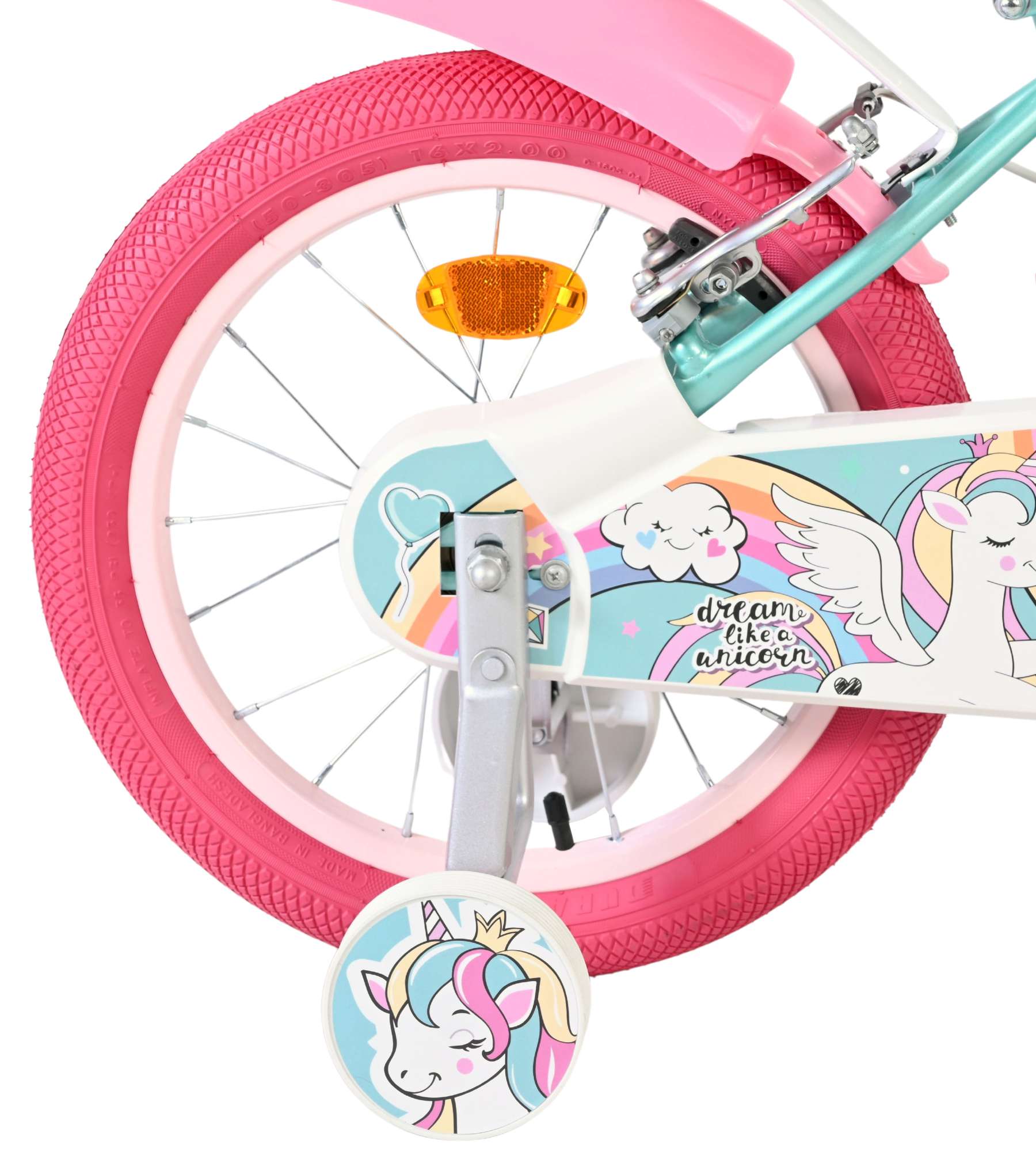 volare-unicorn-16-zoll-kinderfahrrad-gr-n-2-handbremsen image 2