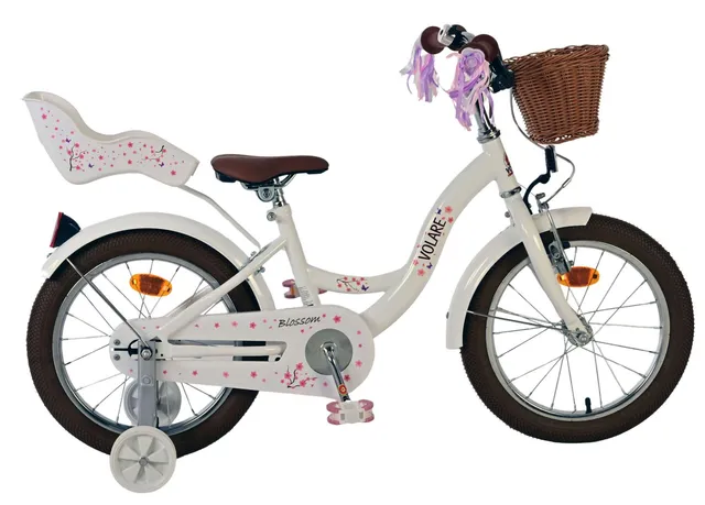 volare-blossom-16-zoll-kinderfahrrad-wei-puppensitz-korb image 1