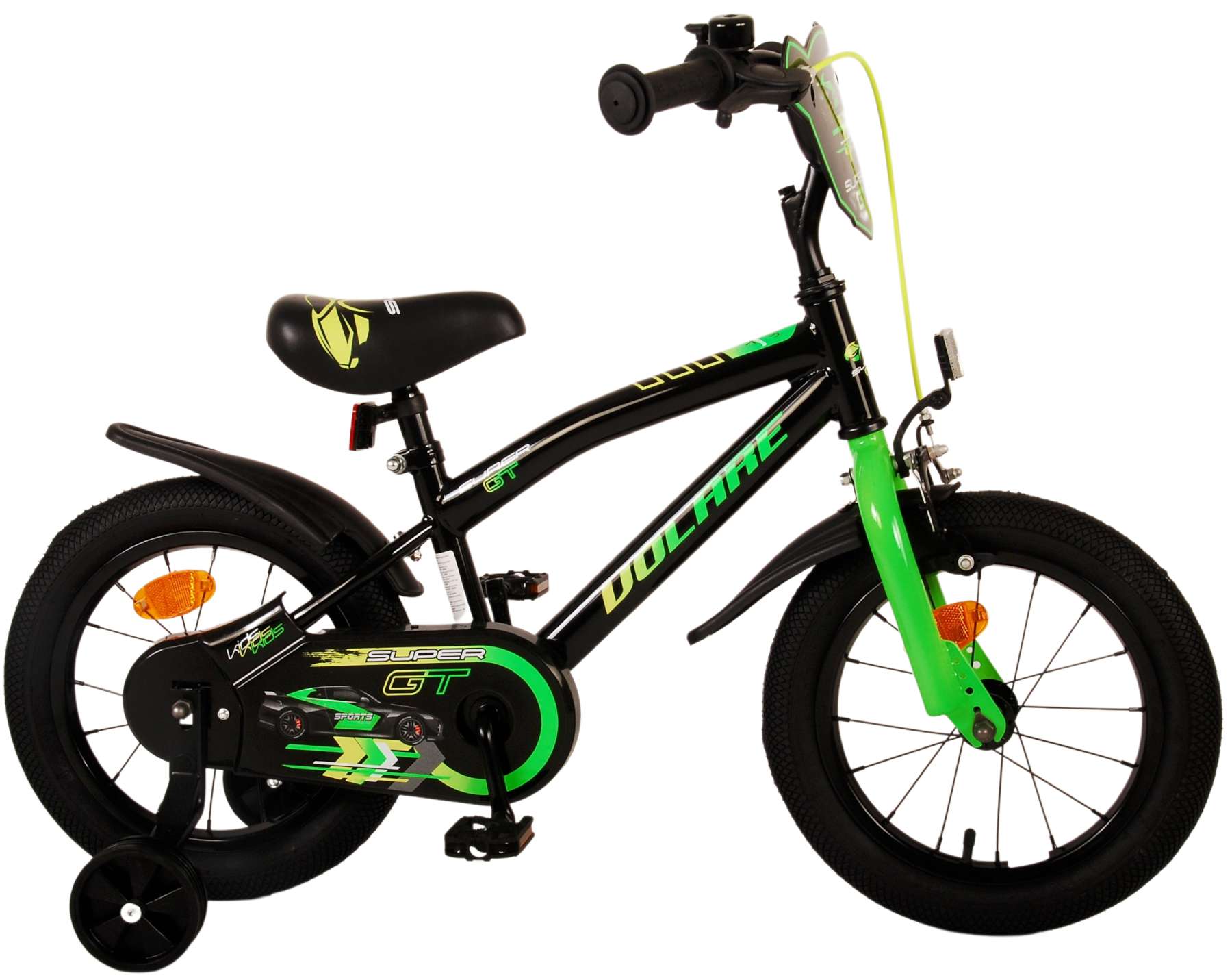 volare-super-gt-jungenfahrrad-14-zoll-gr-n-zwei-handbremsen image 2