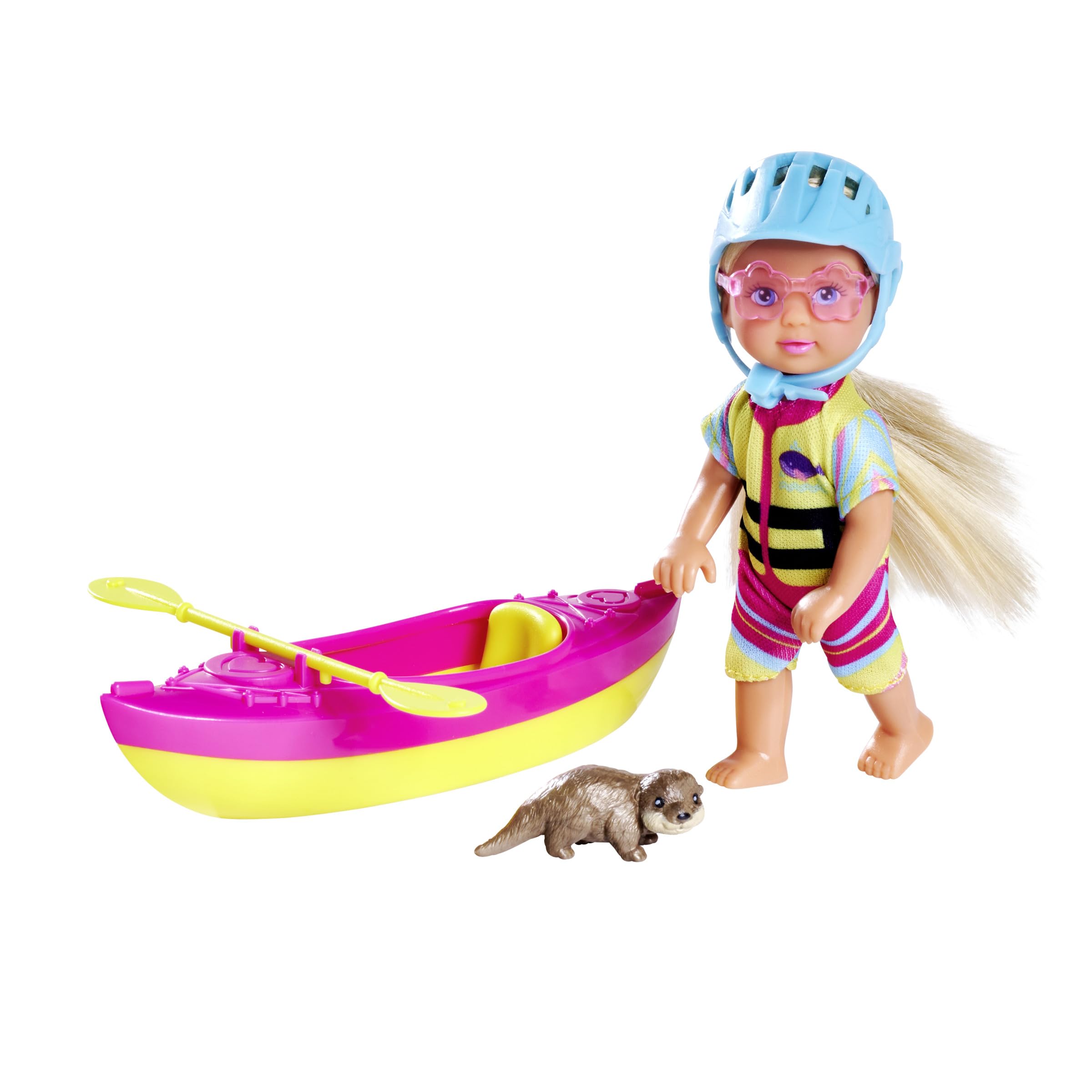simba-evi-love-kayak-12-cm-spielpuppe-kajak-paddel-otter image 1