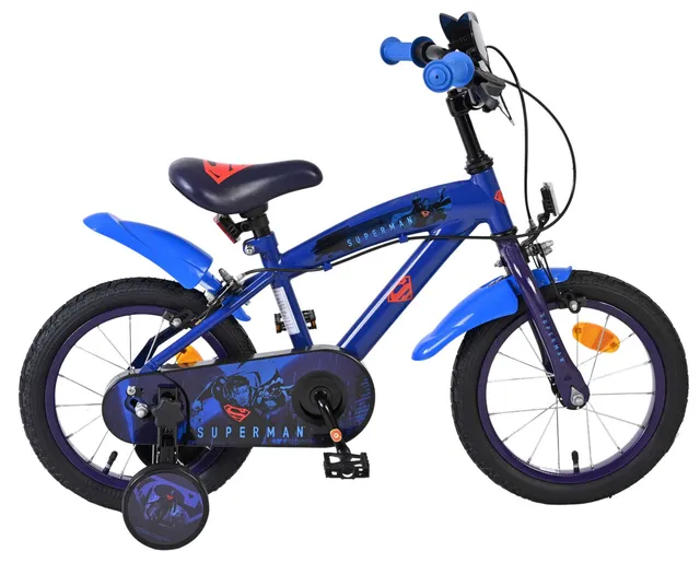 volare-superman-kinderfahrrad-14-zoll-blau-handbremsen image 1