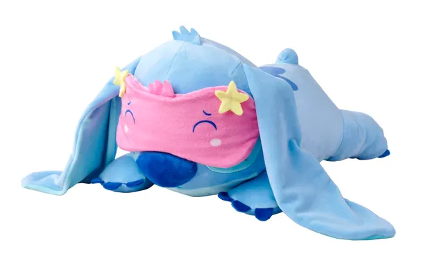 simba-disney-snuglets-stitch-pl-sch-40cm-1500g-mit-schlafmaske image 1