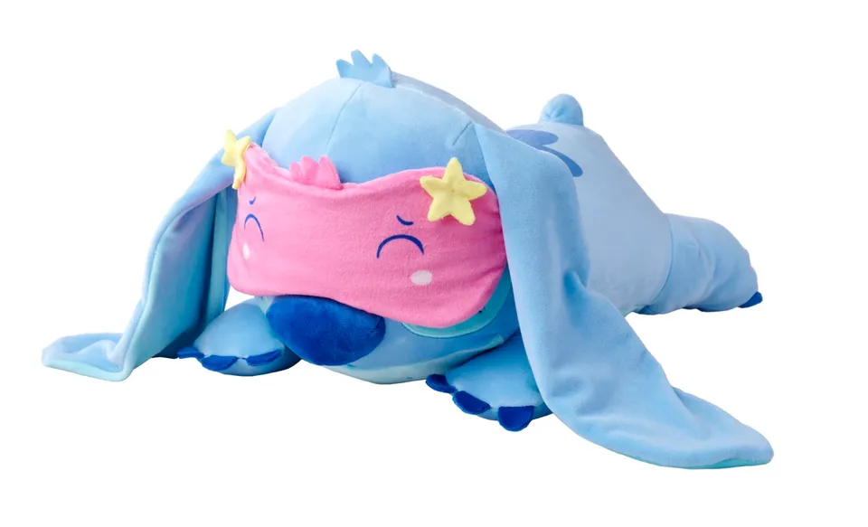 simba-disney-snuglets-stitch-pl-sch-40cm-1500g-mit-schlafmaske image 1