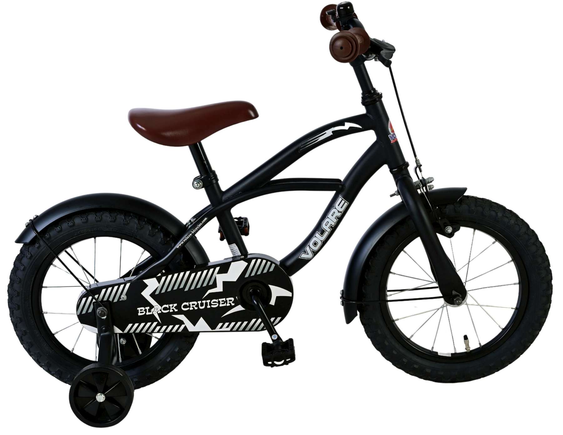 volare-black-cruiser-14-zoll-kinderfahrrad-schwarz-st-tzr-der-2 image 1