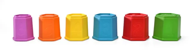 simba-abc-stapelbecher-6-teilig-hexagon-41-cm-ab-12-monaten image 1