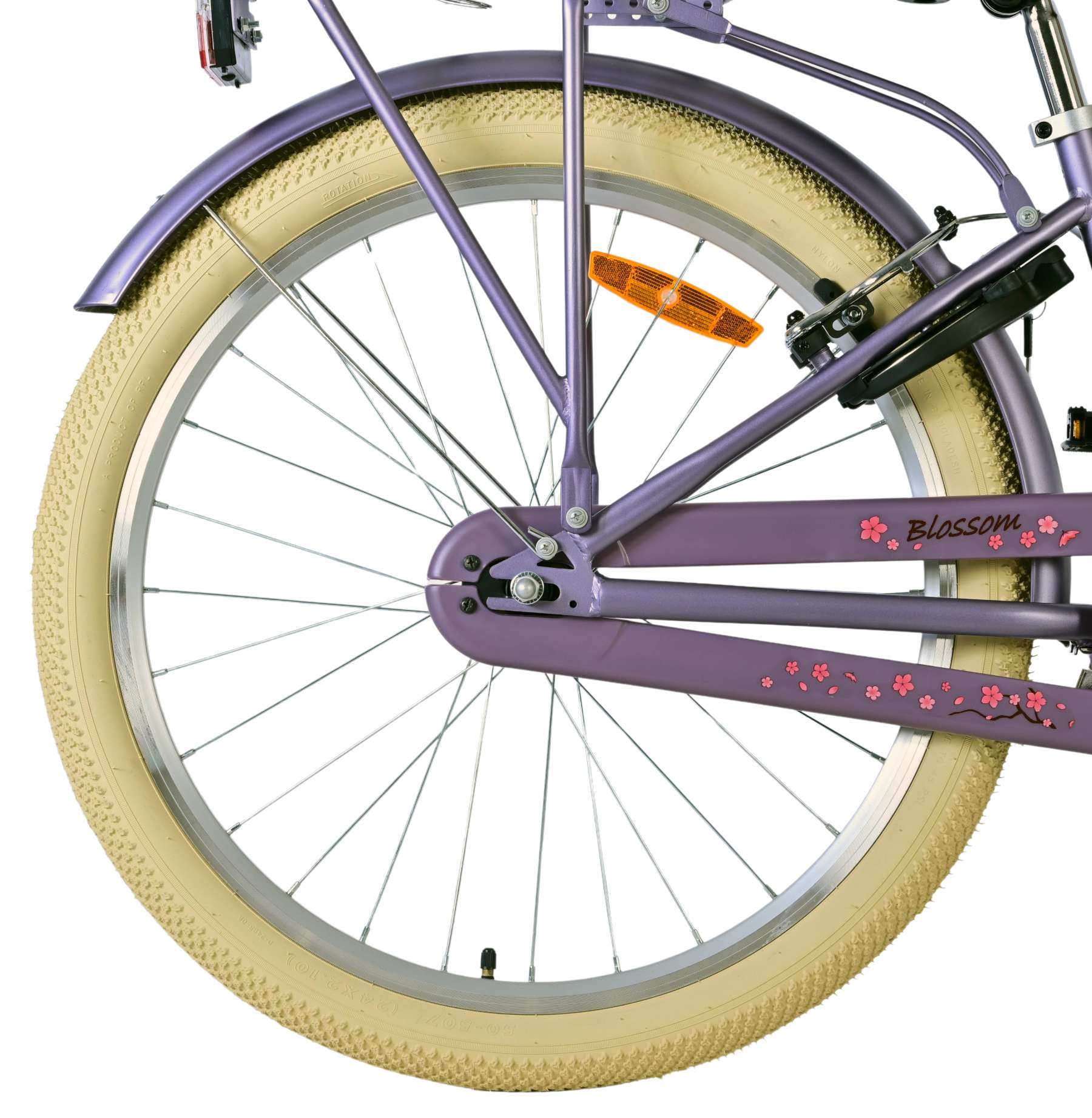 volare-blossom-kinderfahrrad-24-zoll-lila-blumen-handbremsen image 2
