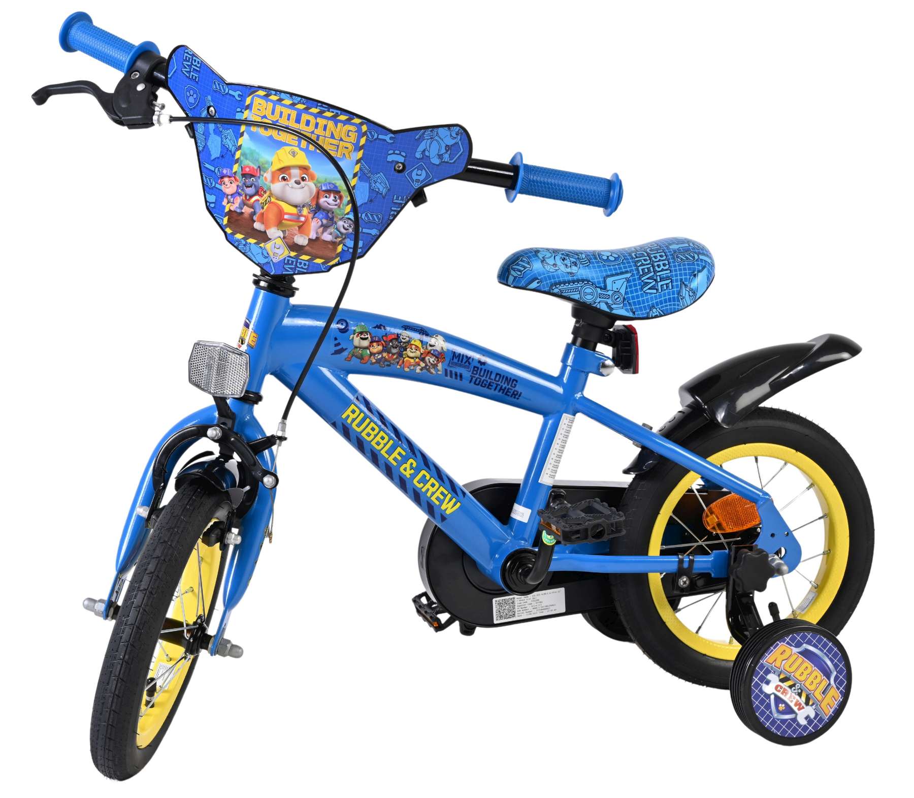 volare-paw-patrol-rubble-12-zoll-kinderfahrrad-blau image 8
