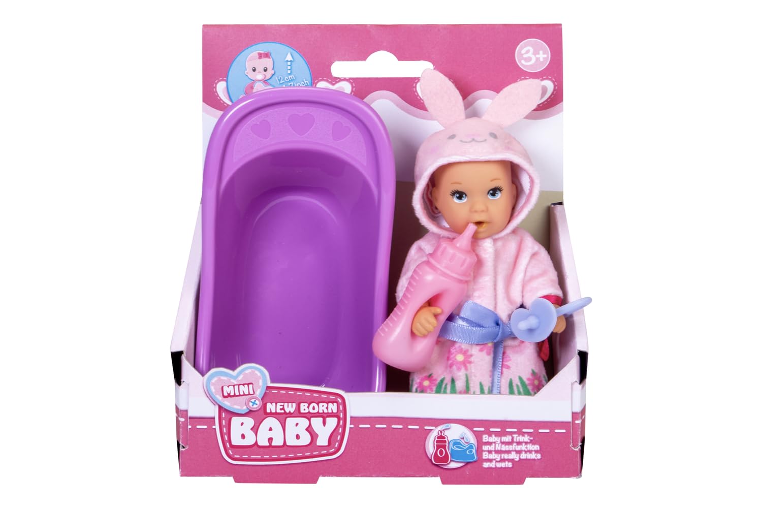 simba-new-born-baby-bathfun-badepuppe-12-cm-mit-wanne image 3