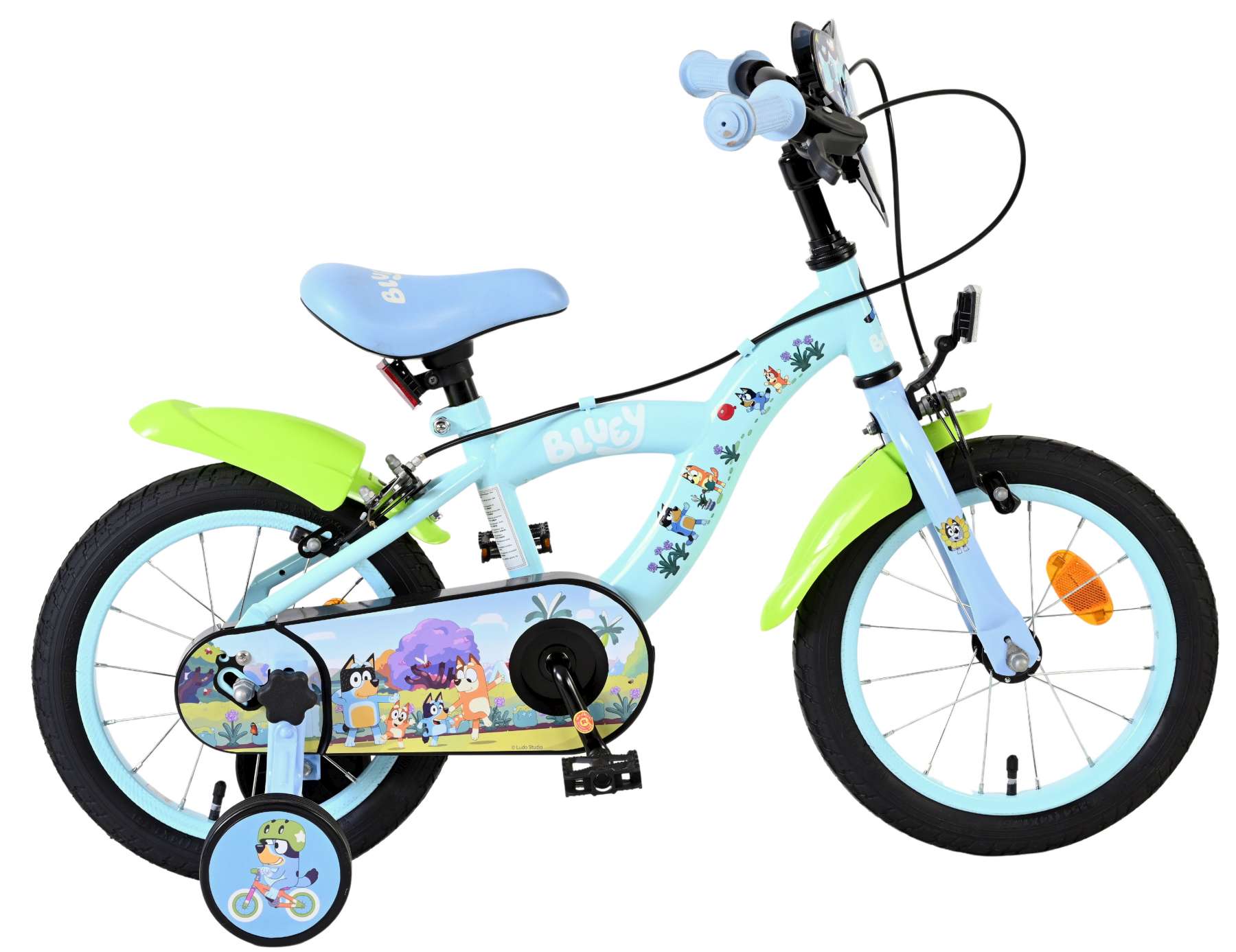 bluey-volare-14-zoll-kinderfahrrad-hellblau-mit-handbremsen image 1