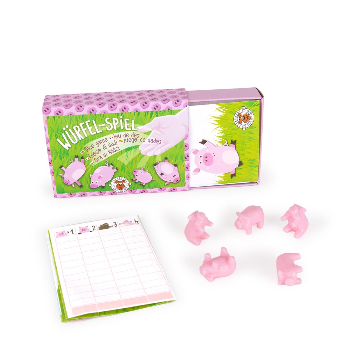 trendhaus-take-action-schweinchen-w-rfelspiel-5-figuren image 1