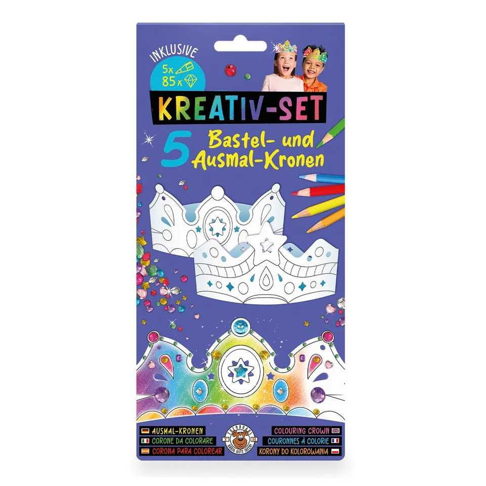 trendhaus-birthday-fun-bastelset-papierkronen-5-kronen image 1
