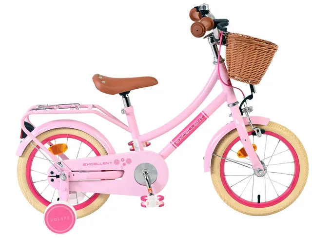 volare-excellent-14-zoll-m-dchenfahrrad-rosa-mit-korb image 1