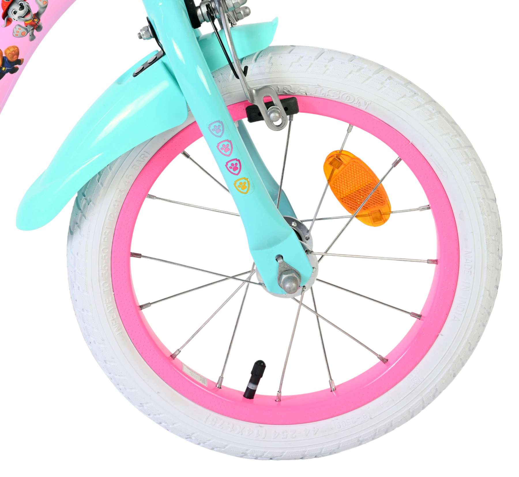 paw-patrol-14-zoll-kinderfahrrad-rosa-m-dchen-handbremse image 3