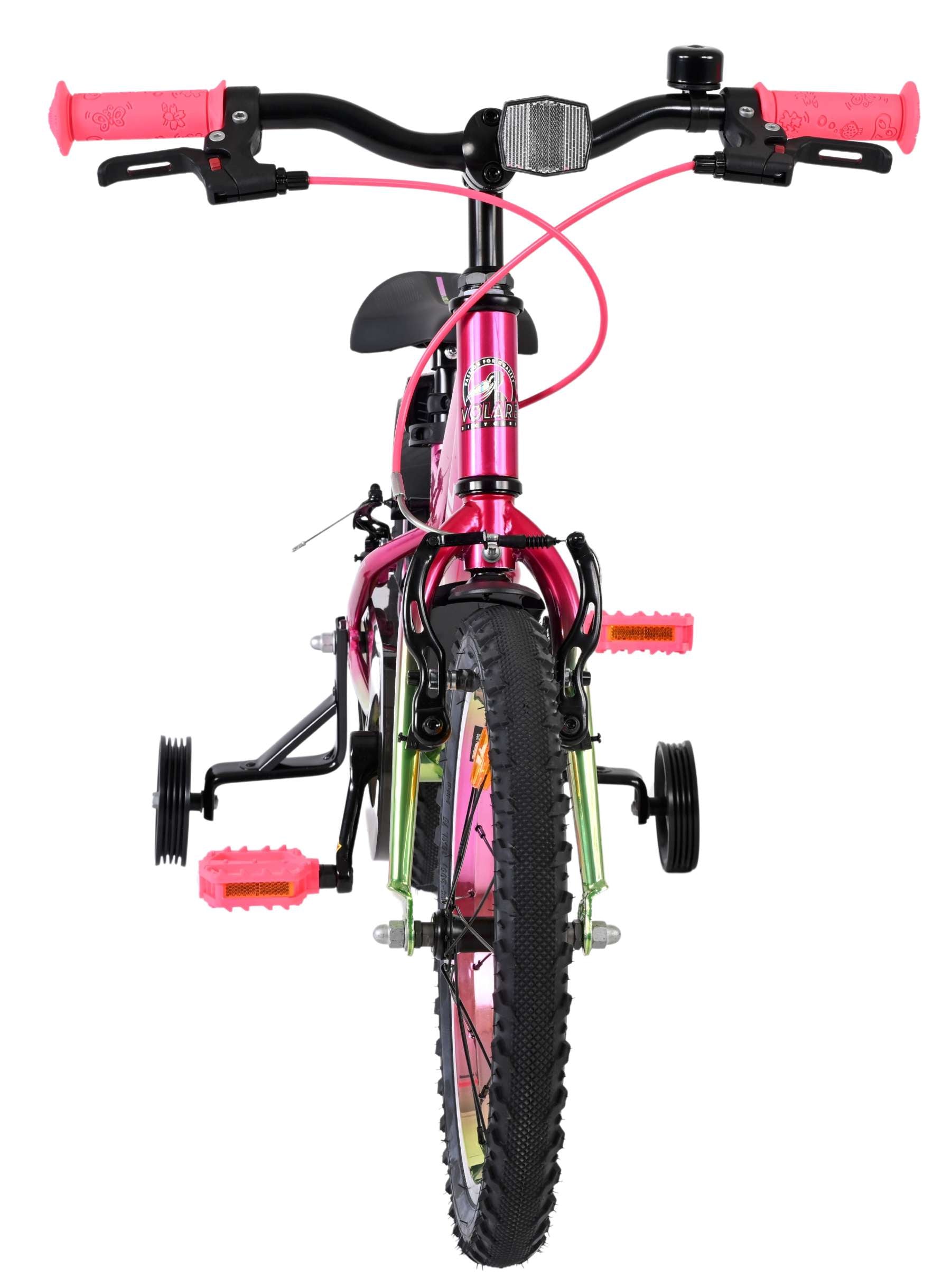 volare-chrome-16-zoll-kinderfahrrad-rosa-gr-n-handbremsen image 6