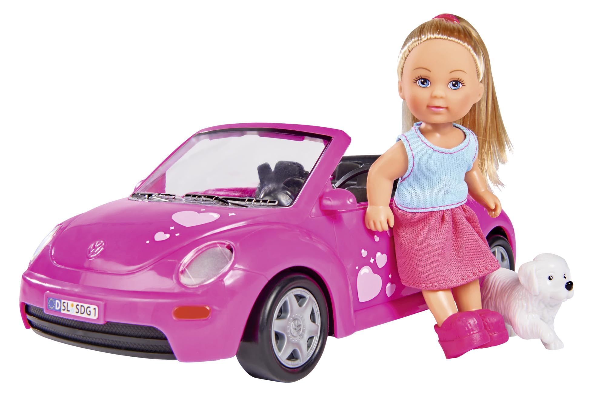 simba-evi-love-evi-s-beetle-puppe-mit-auto-pink-12cm-hund image 1