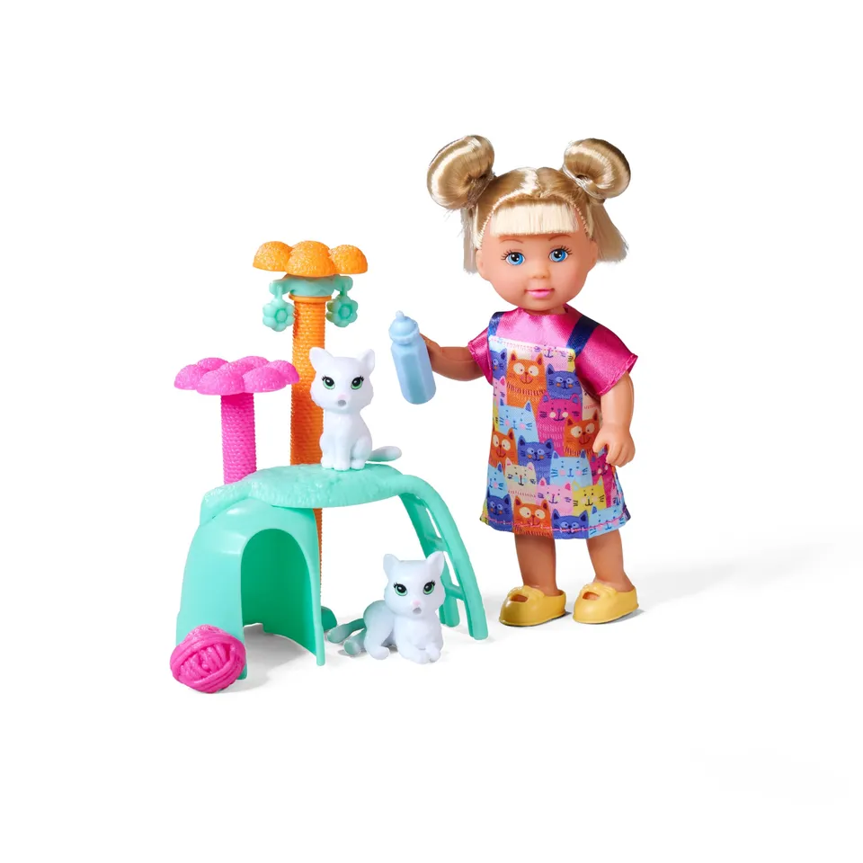 simba-evi-love-cat-tree-puppe-12-cm-katzenkleid-set image 1