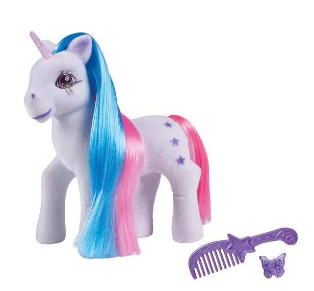 simba-pet-zoo-einhorn-beflockt-mit-kamm-wei-14cm image 1