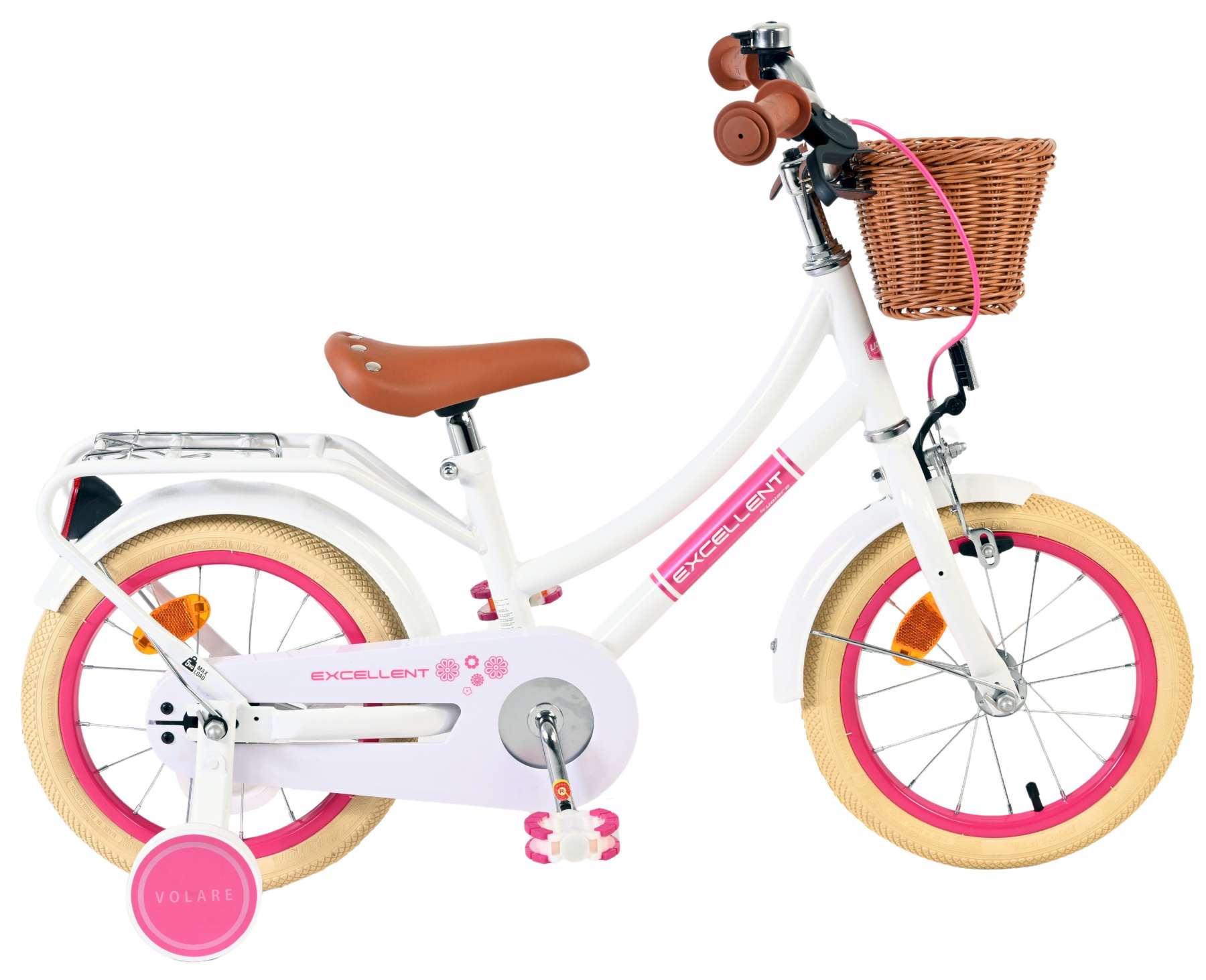 volare-excellent-14-zoll-kinderfahrrad-wei-m-dchen image 1