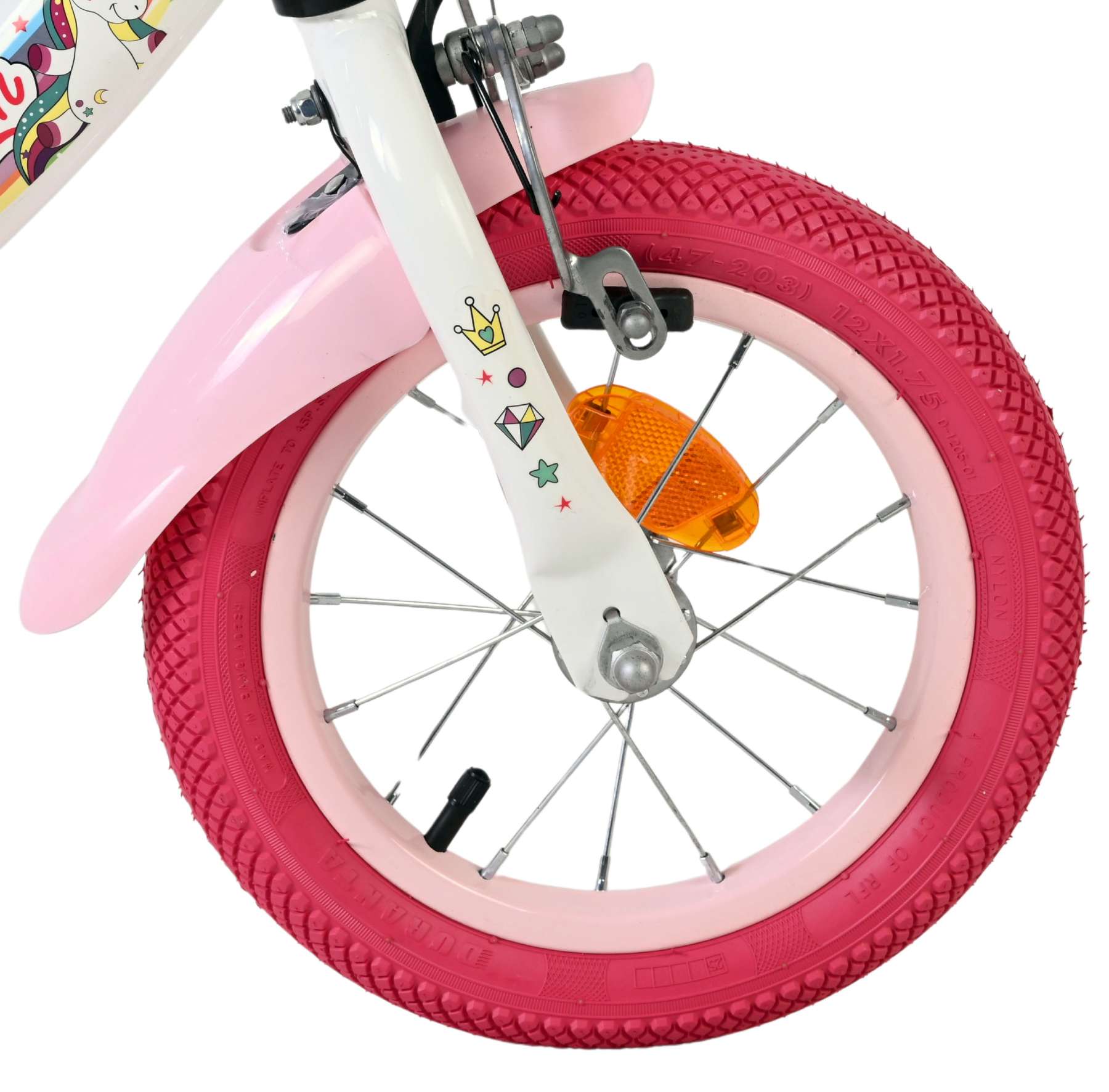 volare-unicorn-12-zoll-kinderfahrrad-m-dchen-wei-handbremse image 3