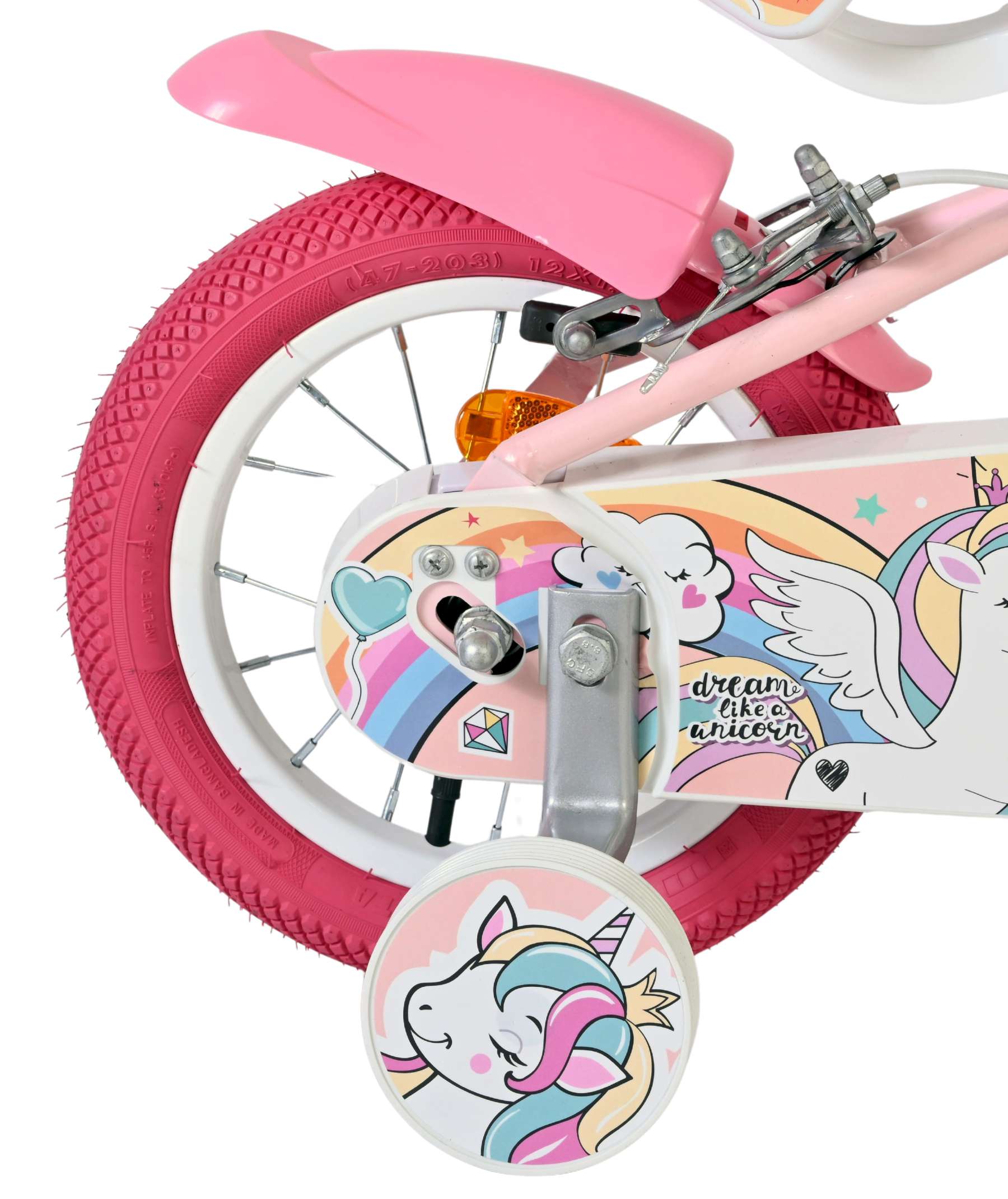 volare-unicorn-kinderfahrrad-12-zoll-rosa-m-dchen-st-tzr-der image 2
