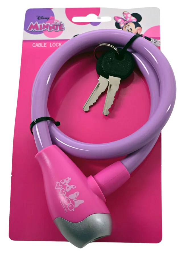 volare-disney-minnie-kabelschloss-rosa-fahrradschloss image 1