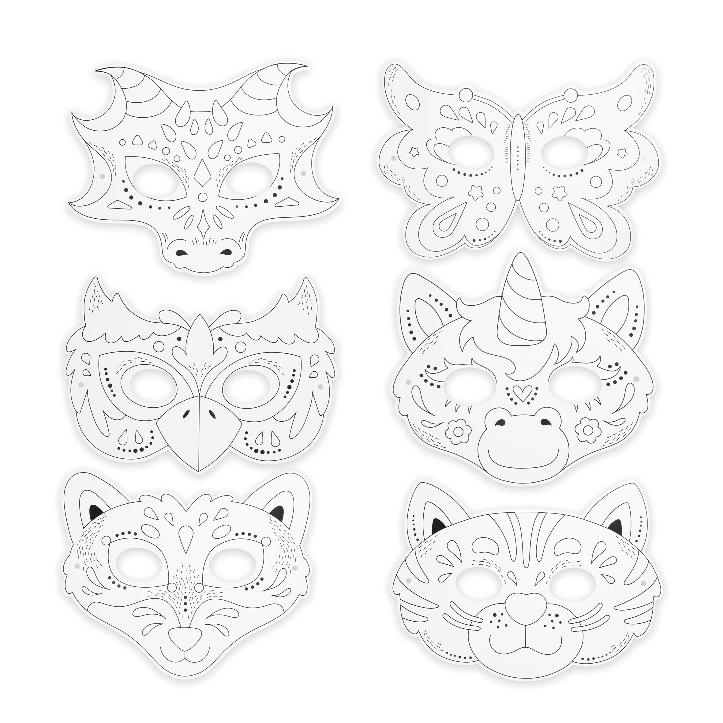 trendhaus-birthday-fun-bastelset-tiermasken-6-masken-sticker image 3