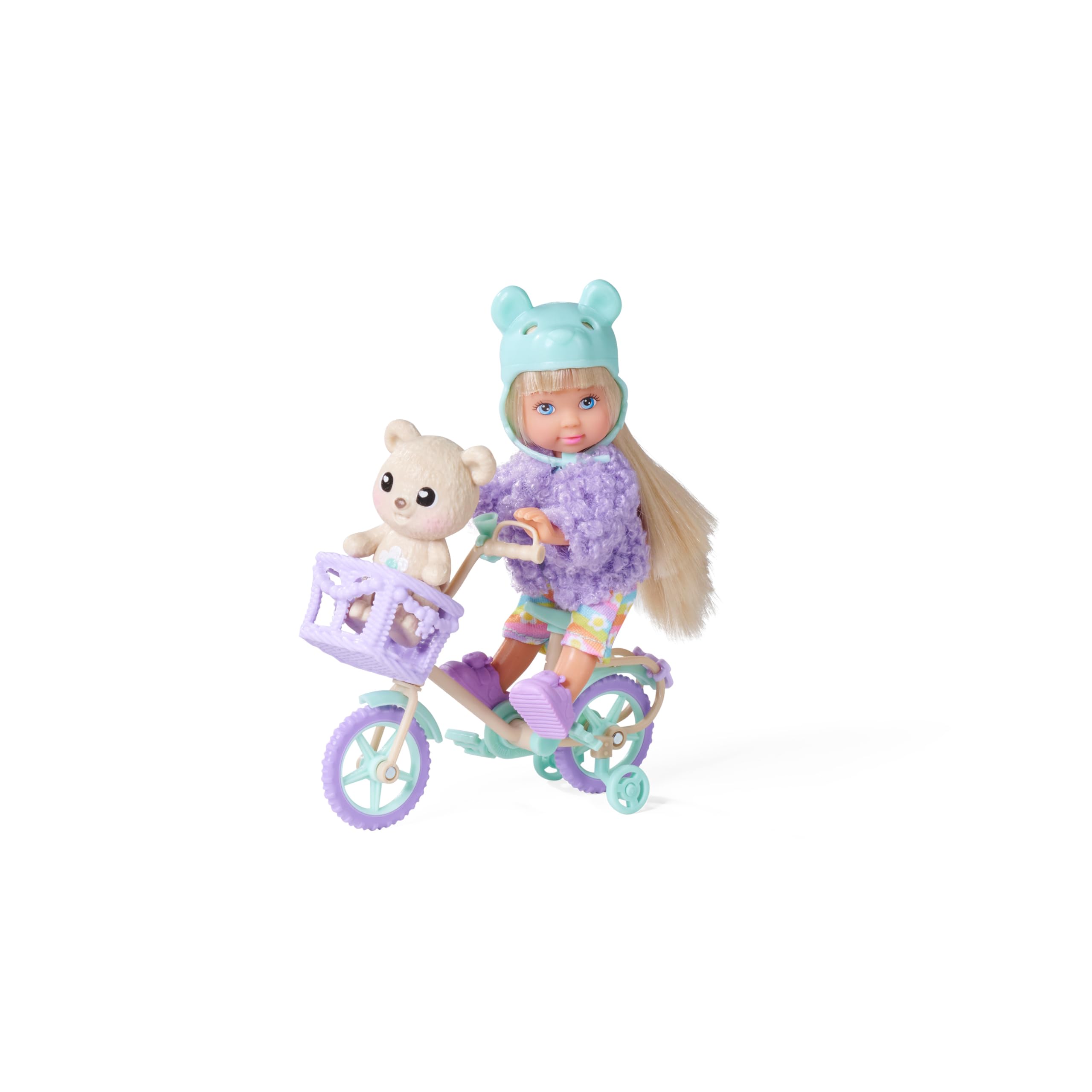 simba-evi-love-teddy-bike-spielpuppe-12cm-mit-fahrrad image 1