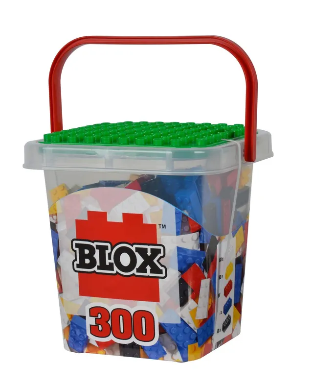 simba-blox-300-bausteine-eimer-grundplatte-bunt-8er image 1