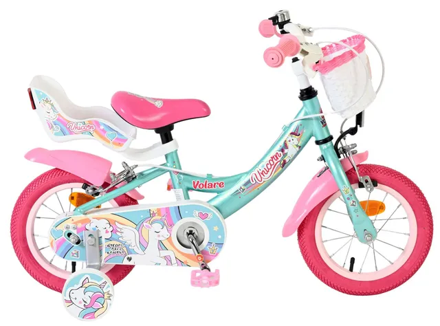 volare-unicorn-kinderfahrrad-12-zoll-gr-n-m-dchen image 1