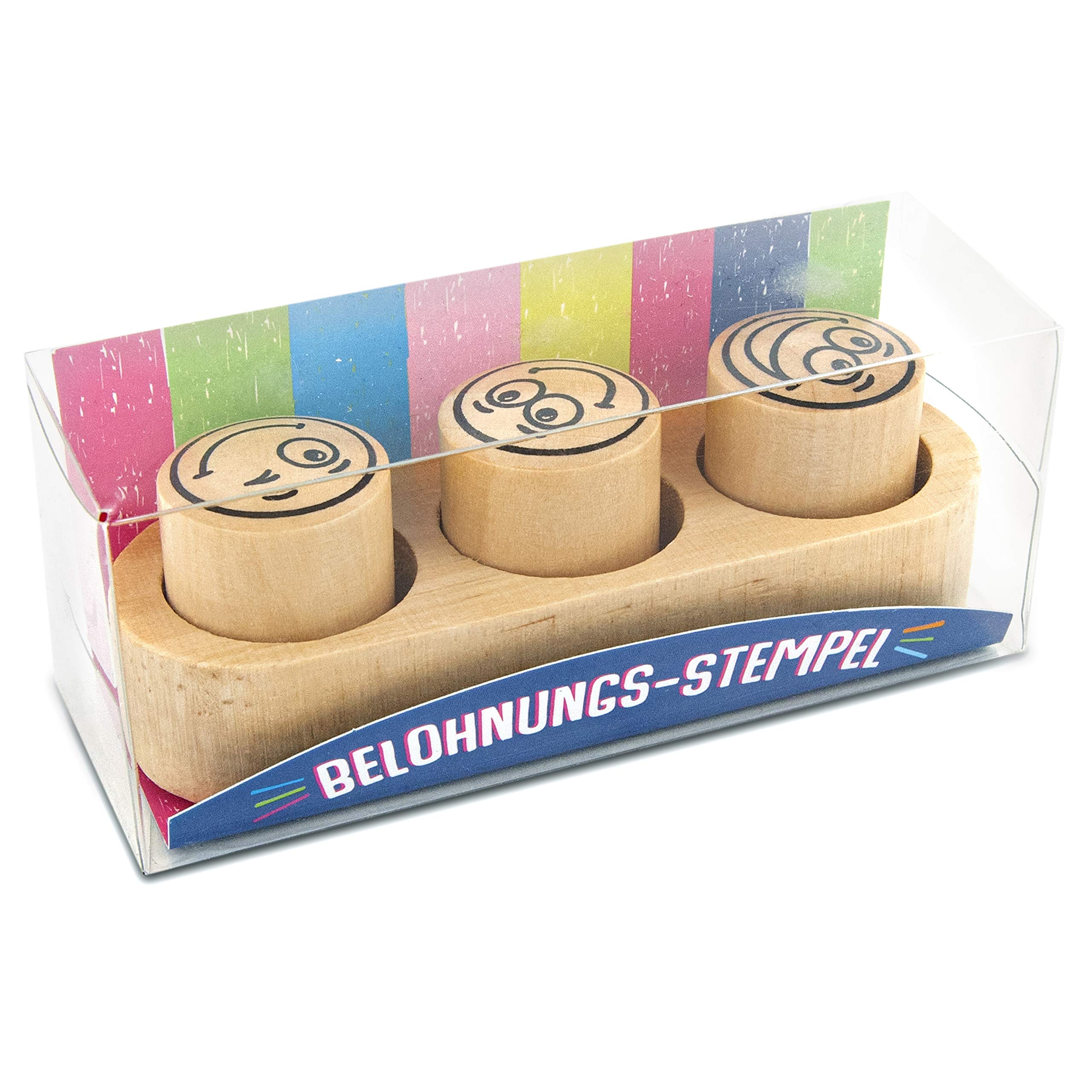 trendhaus-motivation-lehrerstempel-set-smiley-holz-3-stempel image 2