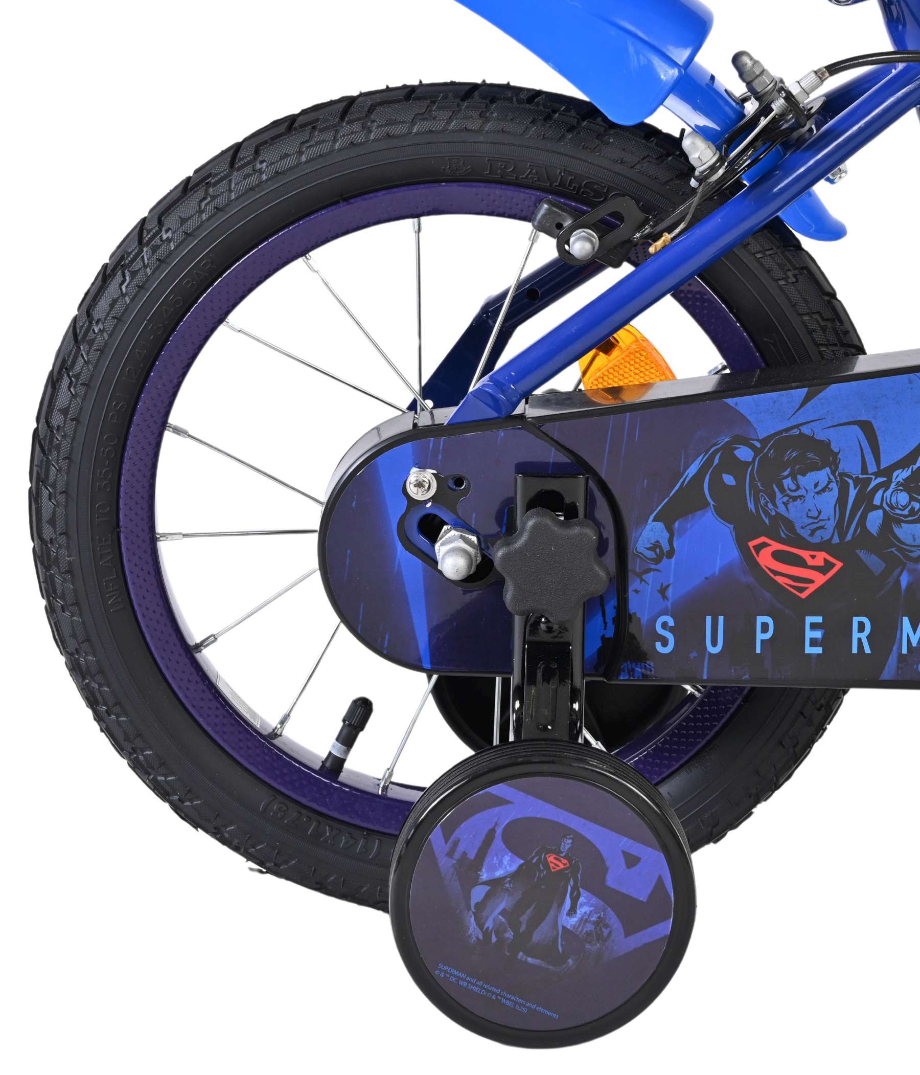 volare-superman-kinderfahrrad-14-zoll-blau-handbremsen image 2