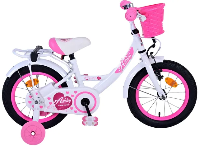 volare-ashley-kinderfahrrad-14-zoll-wei-mit-korb image 1