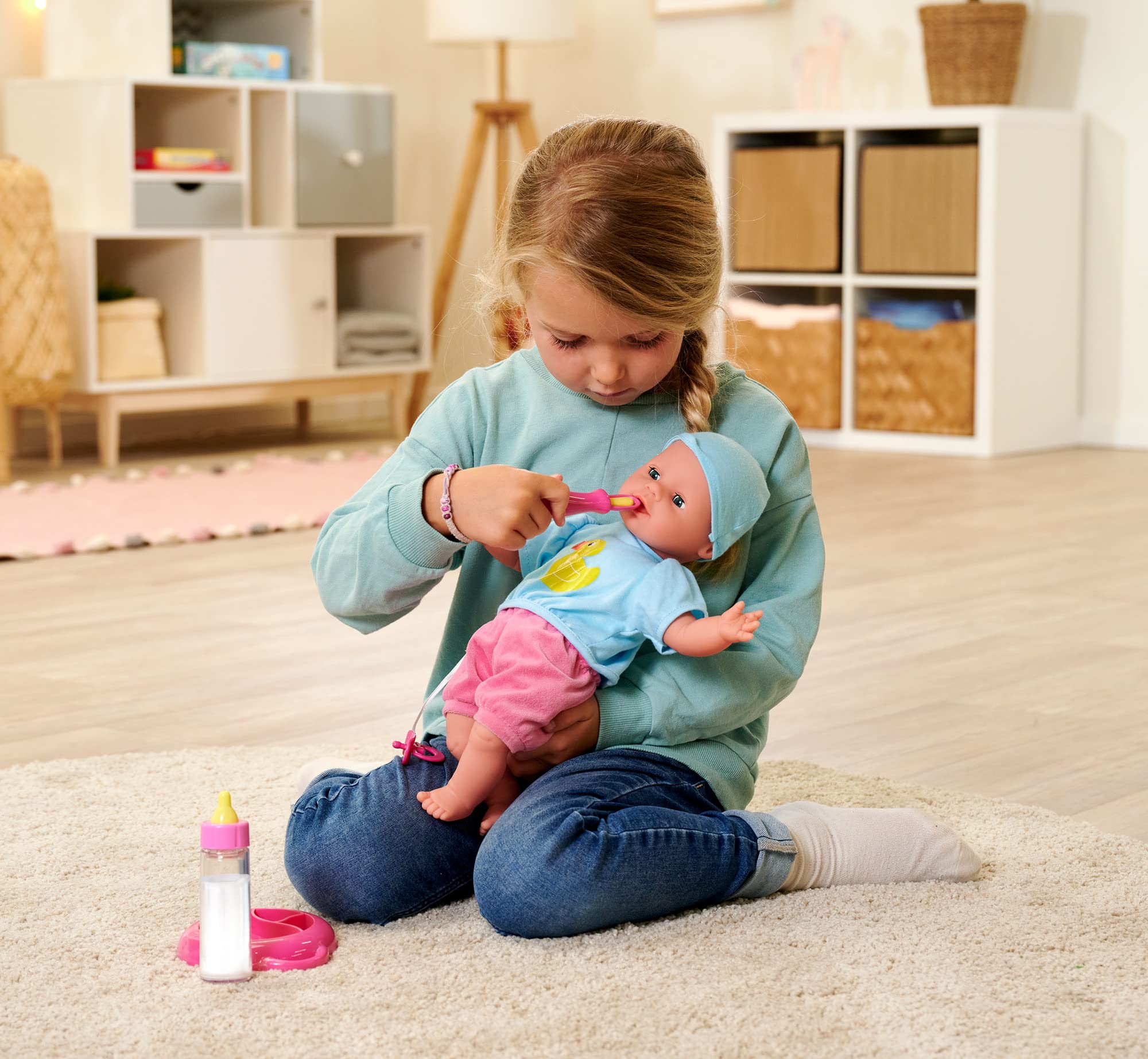 simba-laura-hungry-babypuppe-38-cm-mit-fl-schchen image 5