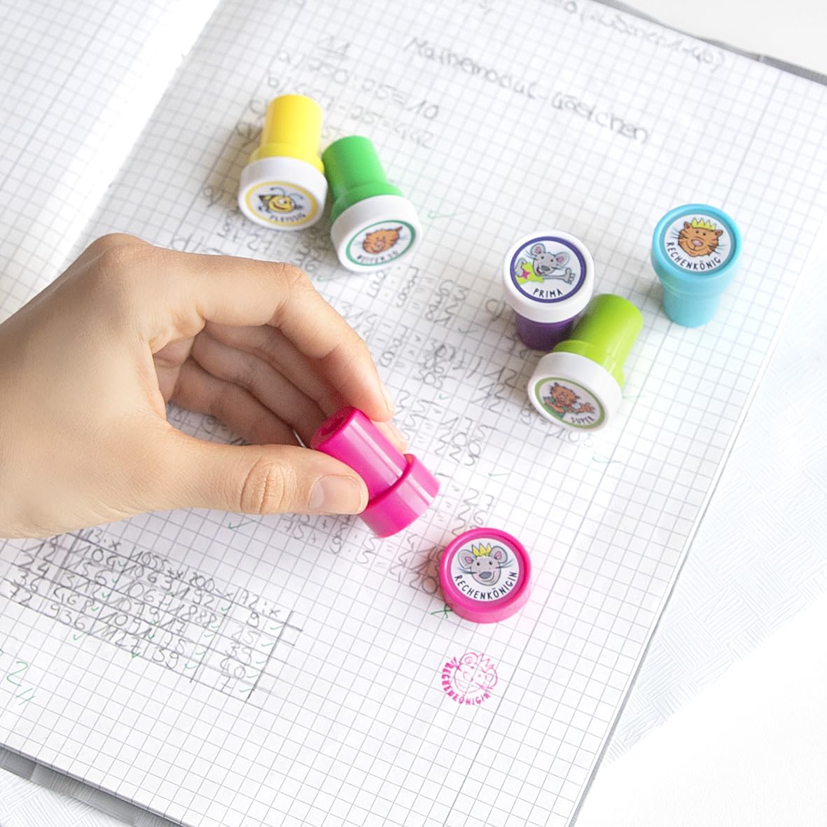 trendhaus-motivation-lehrerstempel-8er-set-tiermotive image 4
