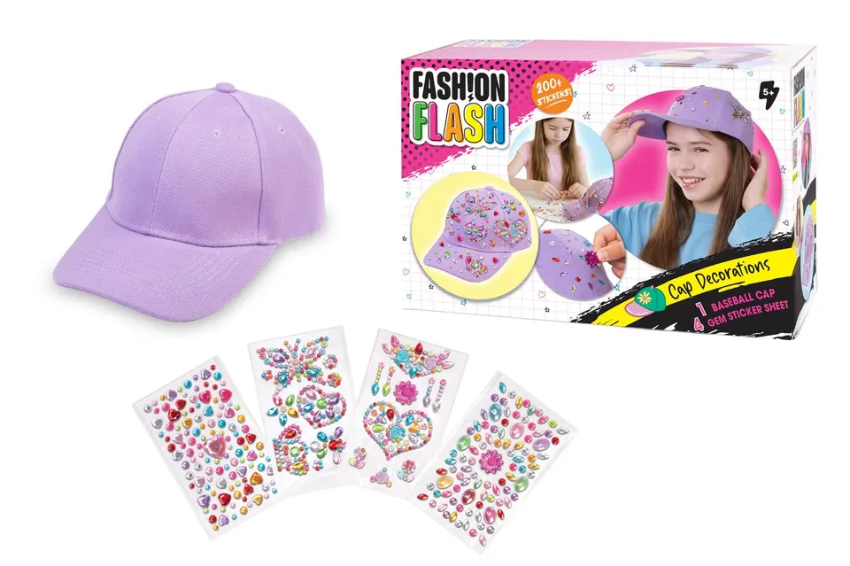 simba-fashion-flash-baseball-cap-deko-set-mit-glitzerstickern image 1