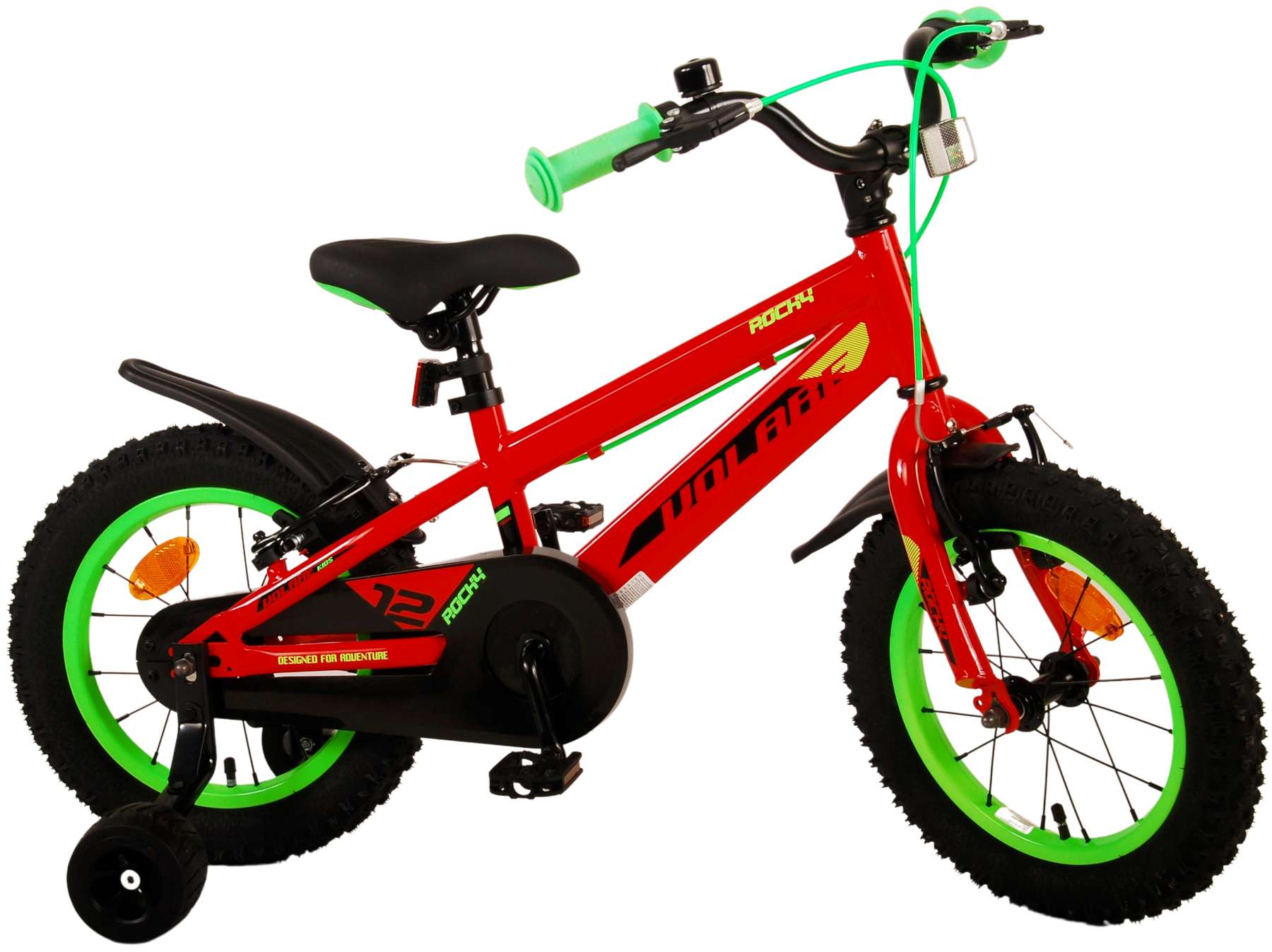 volare-rocky-14-zoll-kinderfahrrad-rot-mit-handbremsen image 3