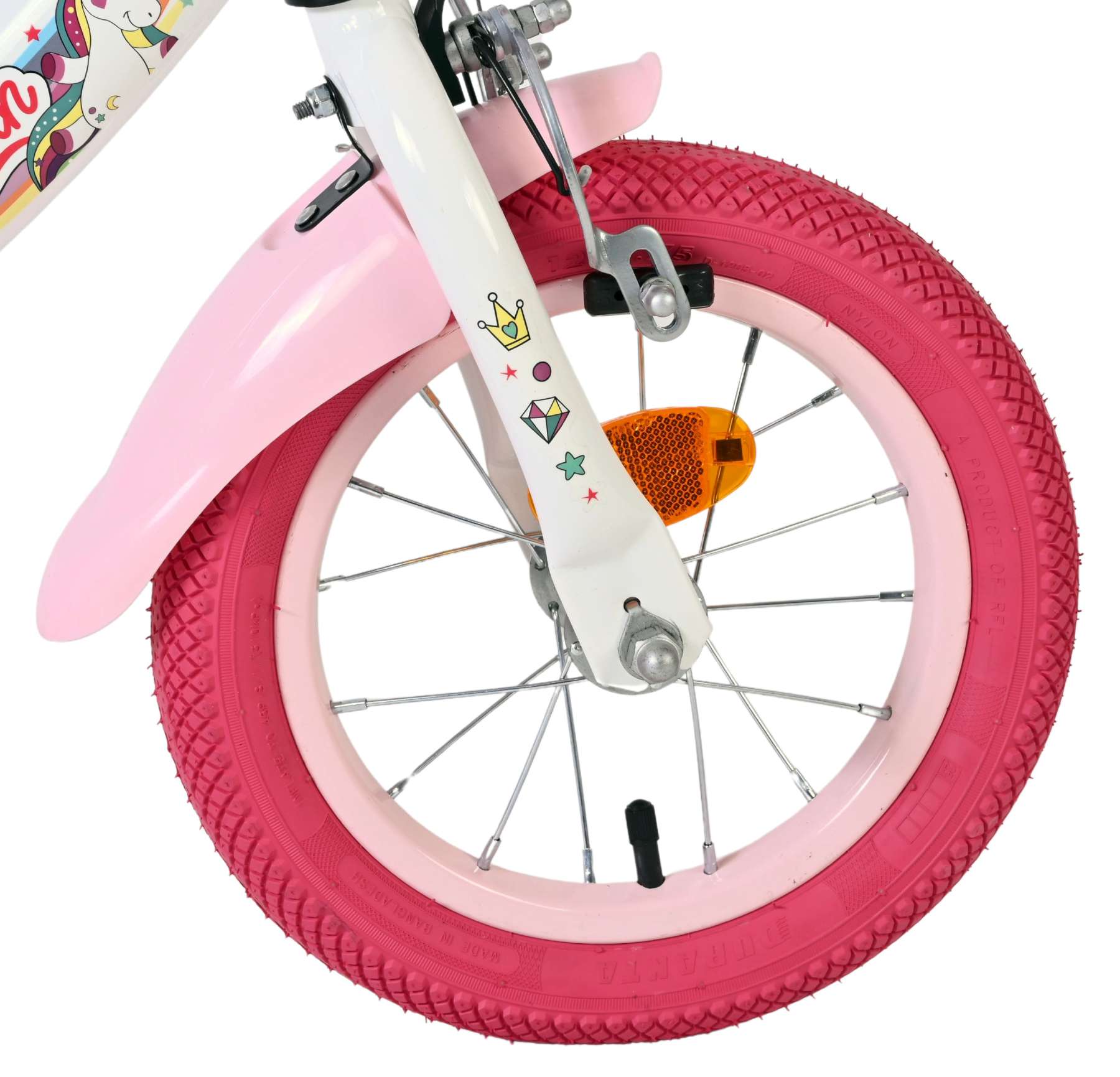 volare-unicorn-maedchenfahrrad-12-zoll-weiss-mit-korb image 3