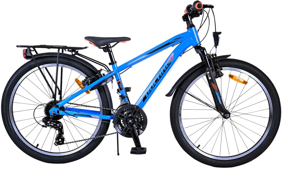 volare-cross-24-zoll-kinderfahrrad-blau-18-gaenge-handbremsen image 1