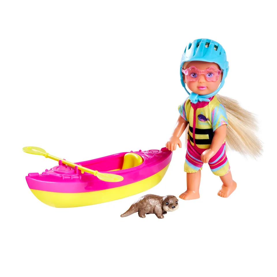 simba-evi-love-kayak-12-cm-spielpuppe-kajak-paddel-otter image 1