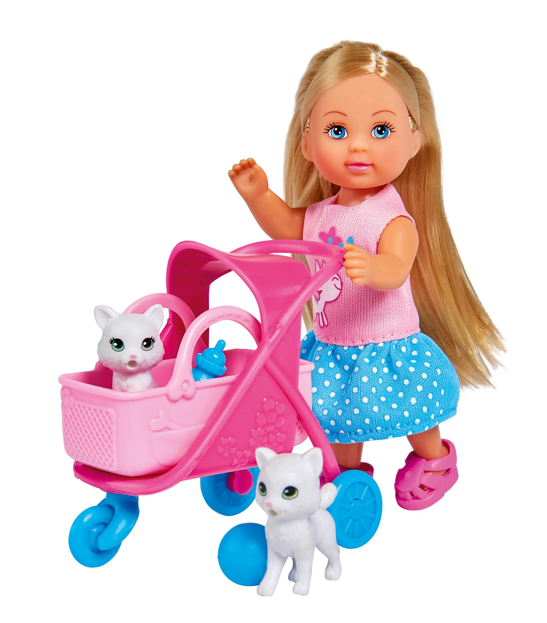 simba-evi-love-cat-buggy-puppe-mit-katzen-12cm image 1