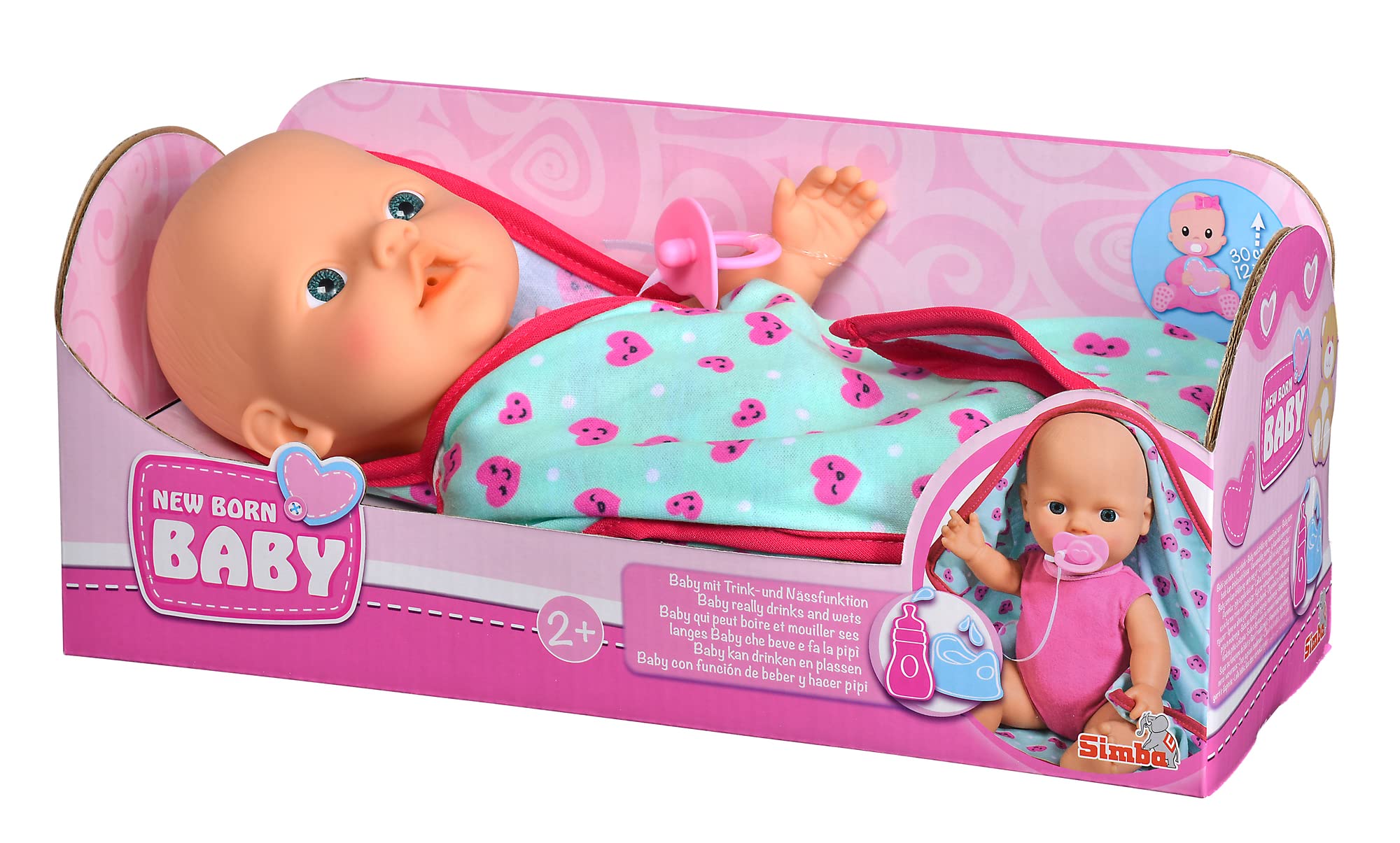 simba-new-born-baby-babypuppe-30-cm-mit-schmusedecke image 6