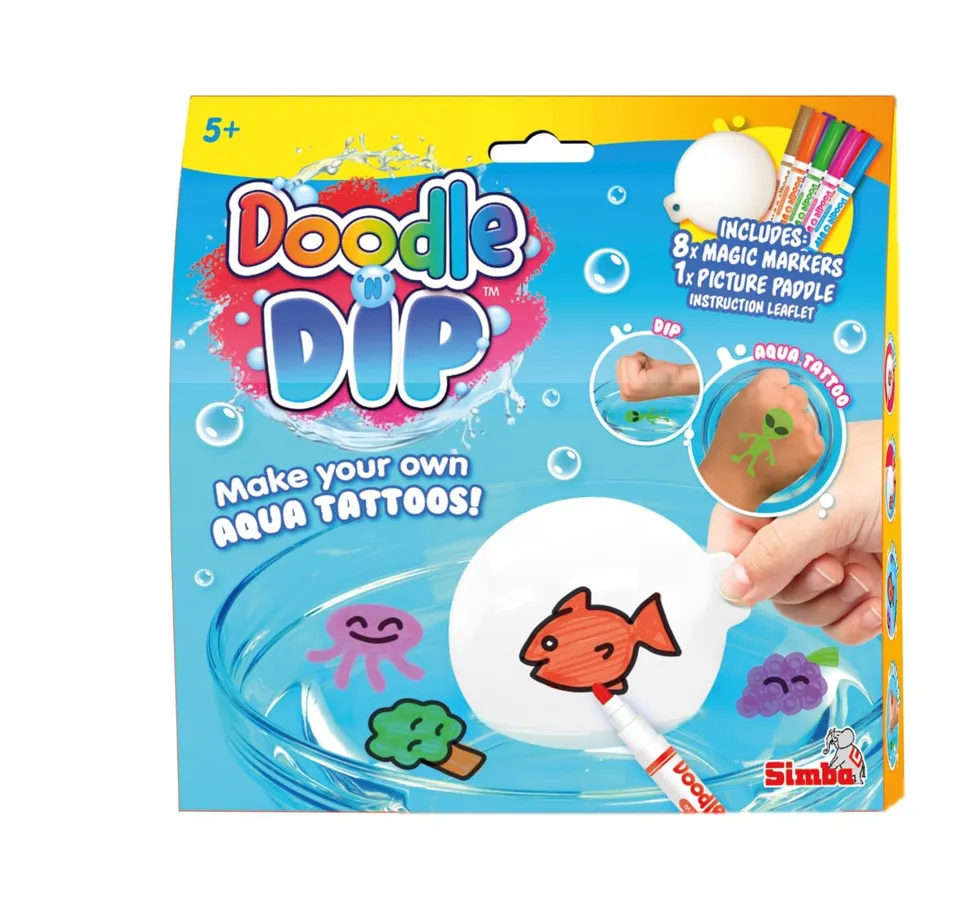 simba-doodle-n-dip-tattoo-set-kinder-aqua-pad-8-stifte image 1