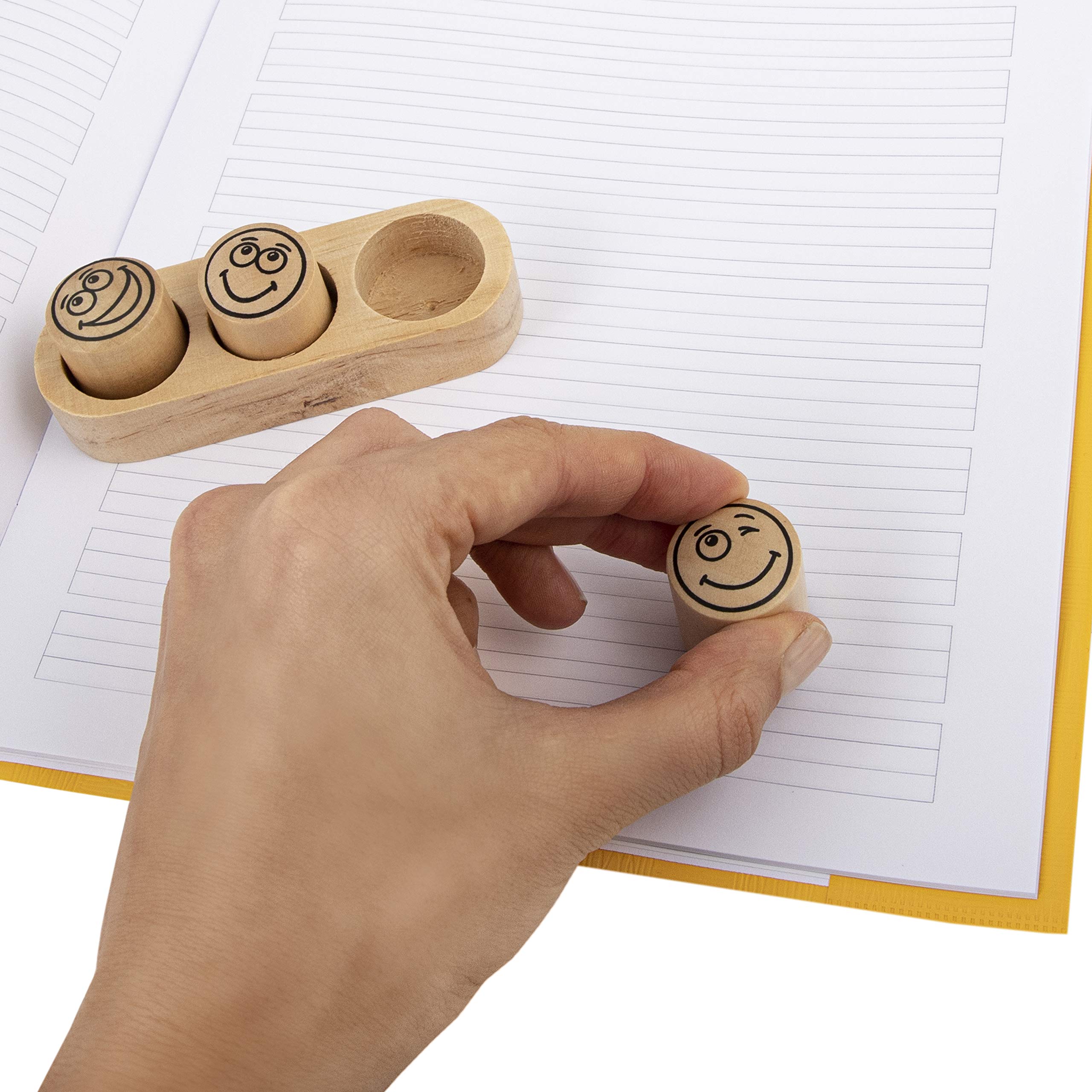 trendhaus-motivation-lehrerstempel-set-smiley-holz-3-stempel image 5