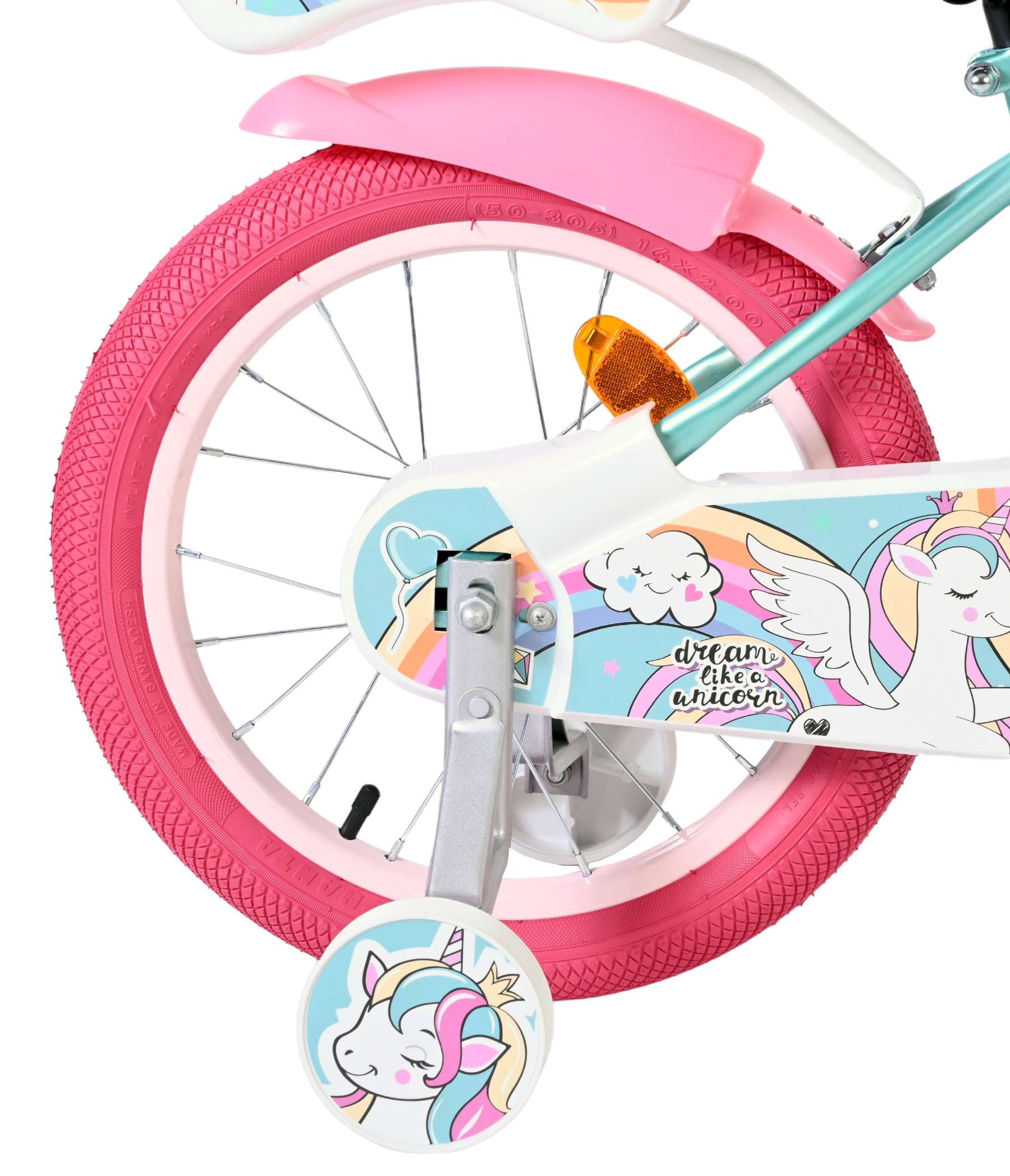 volare-unicorn-kinderfahrrad-16-zoll-gr-n-m-dchen-korb image 2