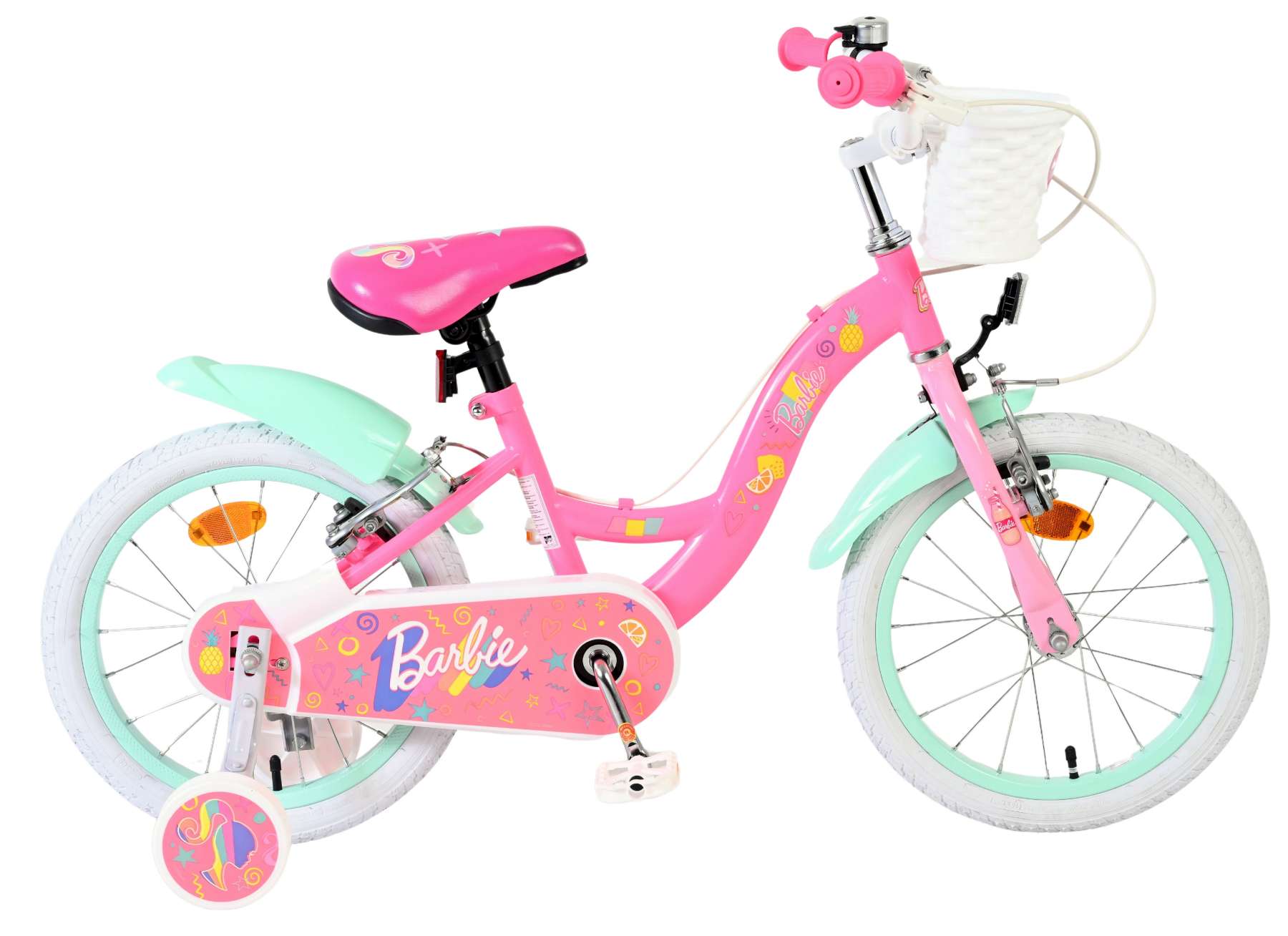 volare-barbie-16-zoll-kinderfahrrad-rosa-handbremsen image 1