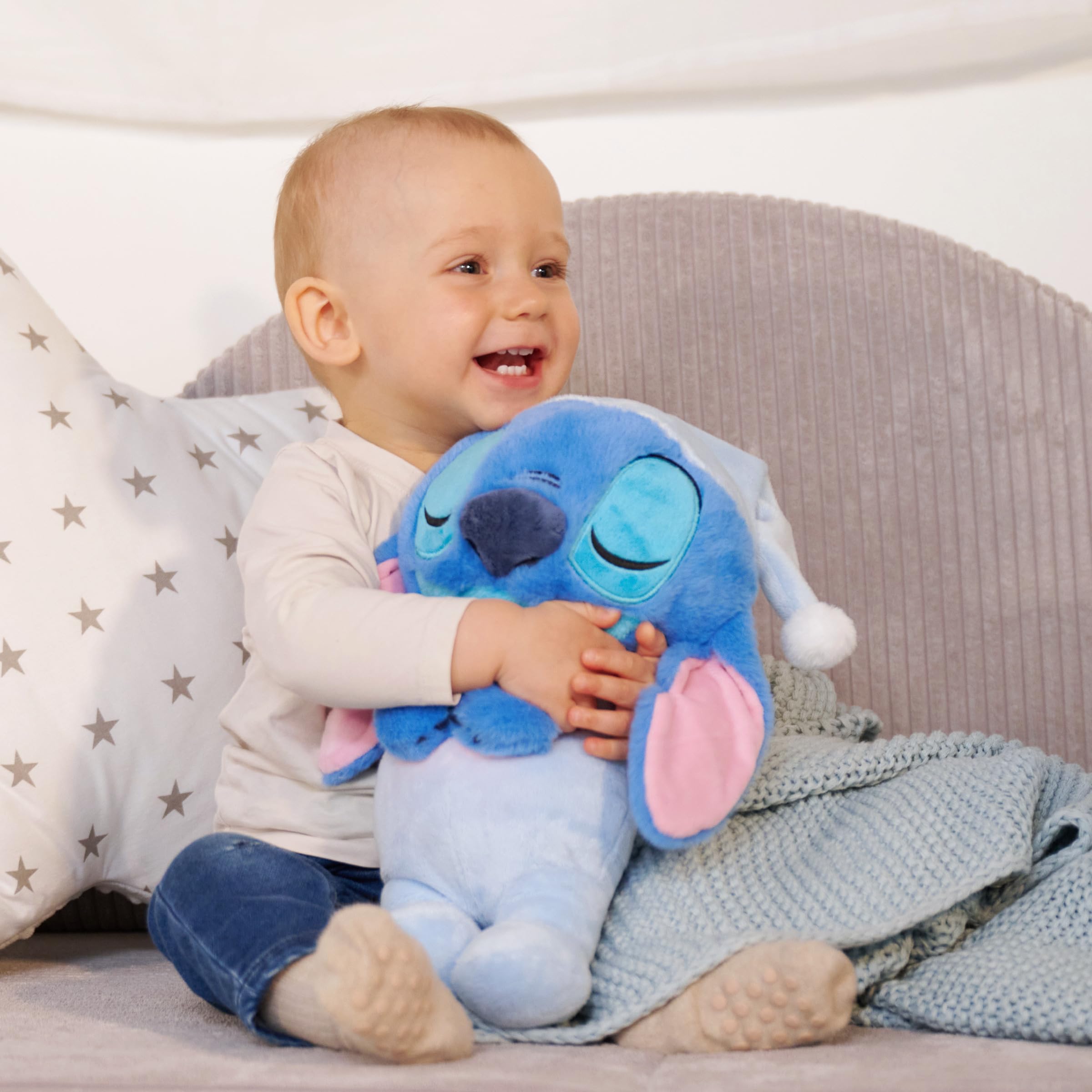 simba-disney-stitch-pl-sch-31-cm-schlafanzug-atmung-licht-sound image 5