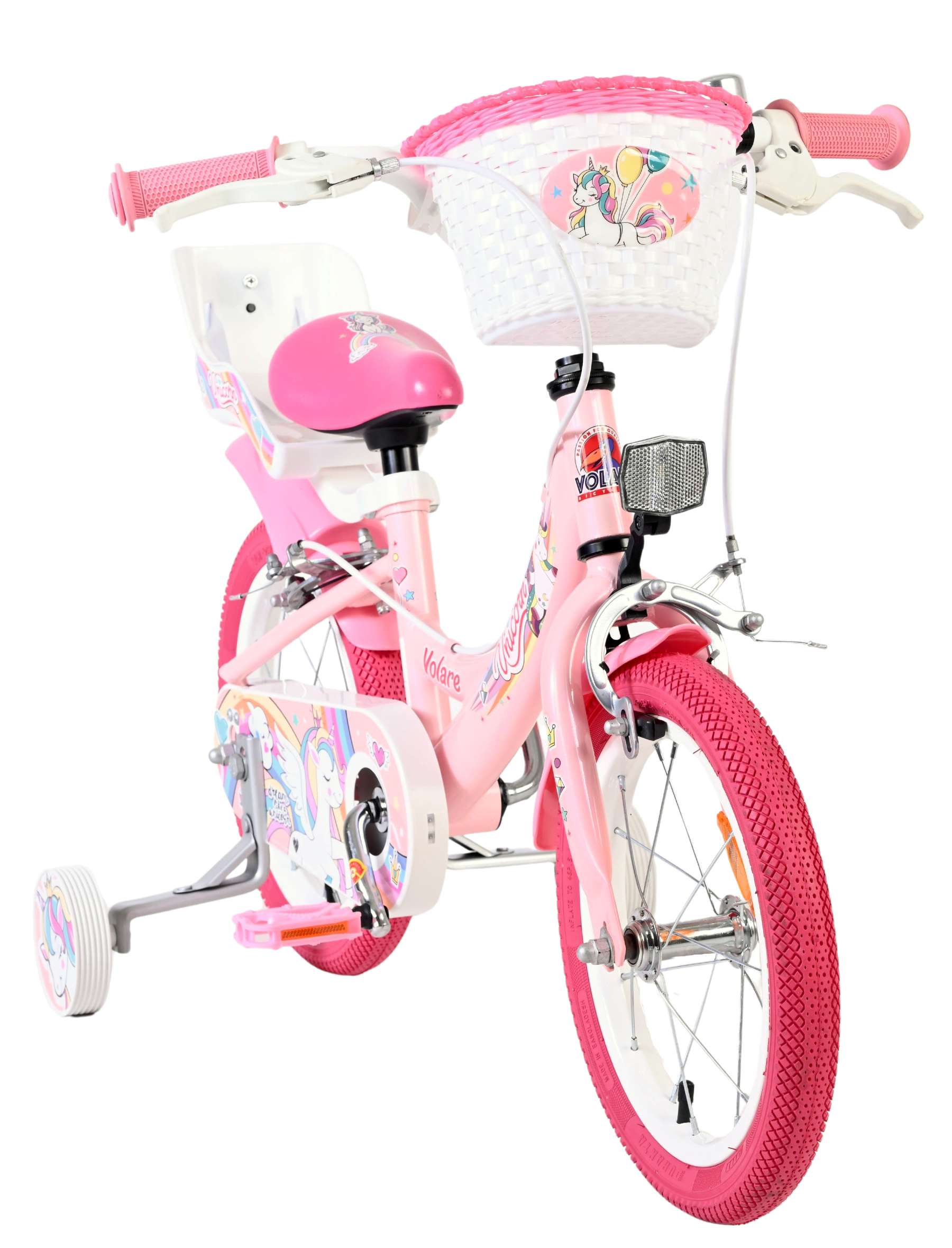 volare-unicorn-kinderfahrrad-14-zoll-rosa-mit-handbremsen image 5